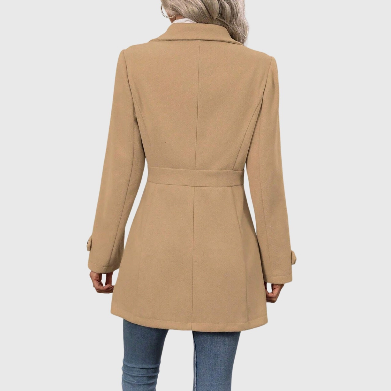 YesFashion Women's Single Breasted Pea Coat Notched Lapel Winter Fall Trendy Casual Overcoat