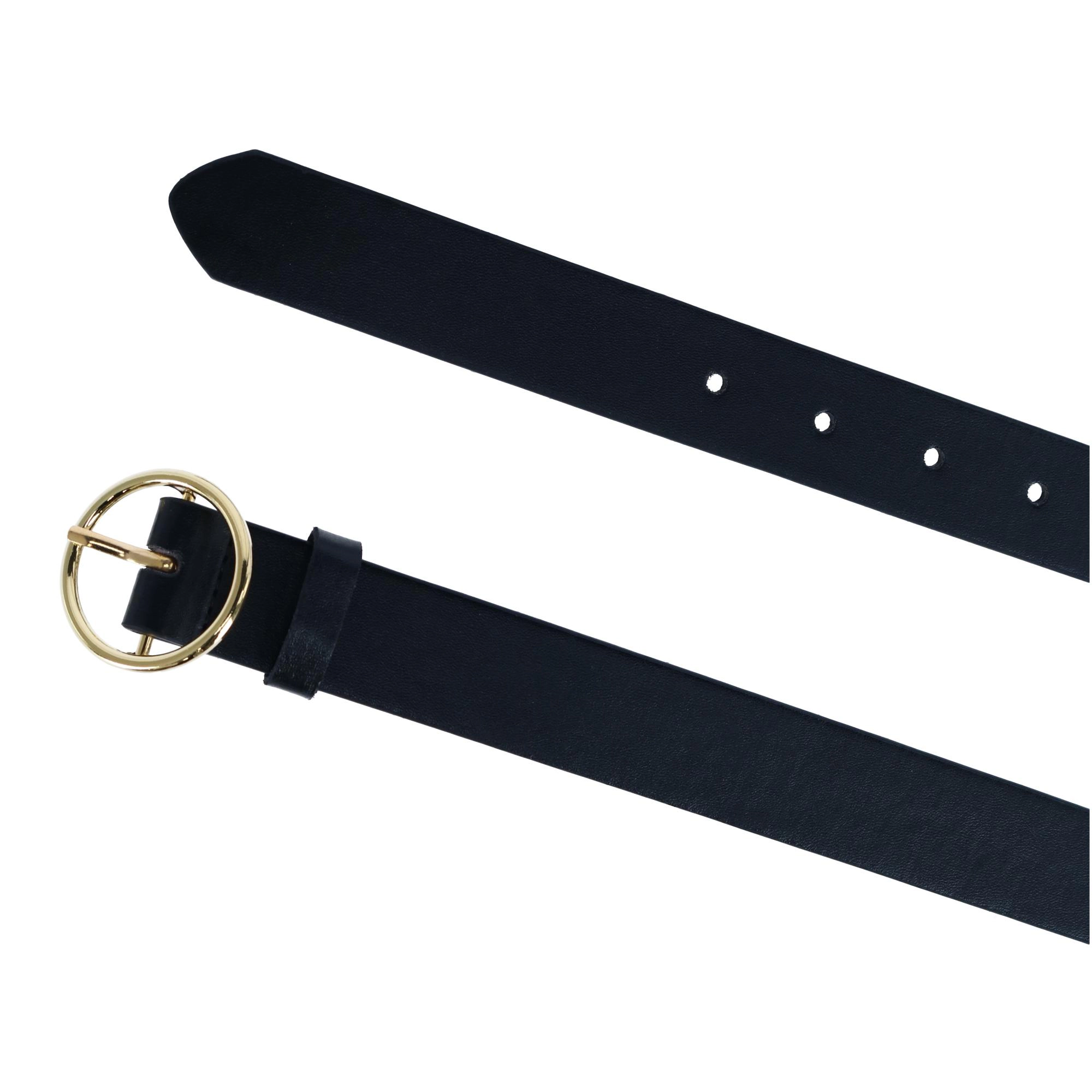 CTM Women's Thick Rounded Buckle Belt