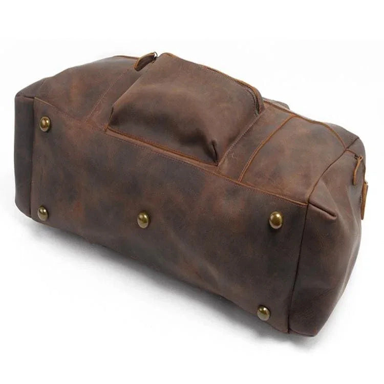 Steel Horse Leather Unisex The Asta Weekender | Handcrafted Leather Duffle Bag