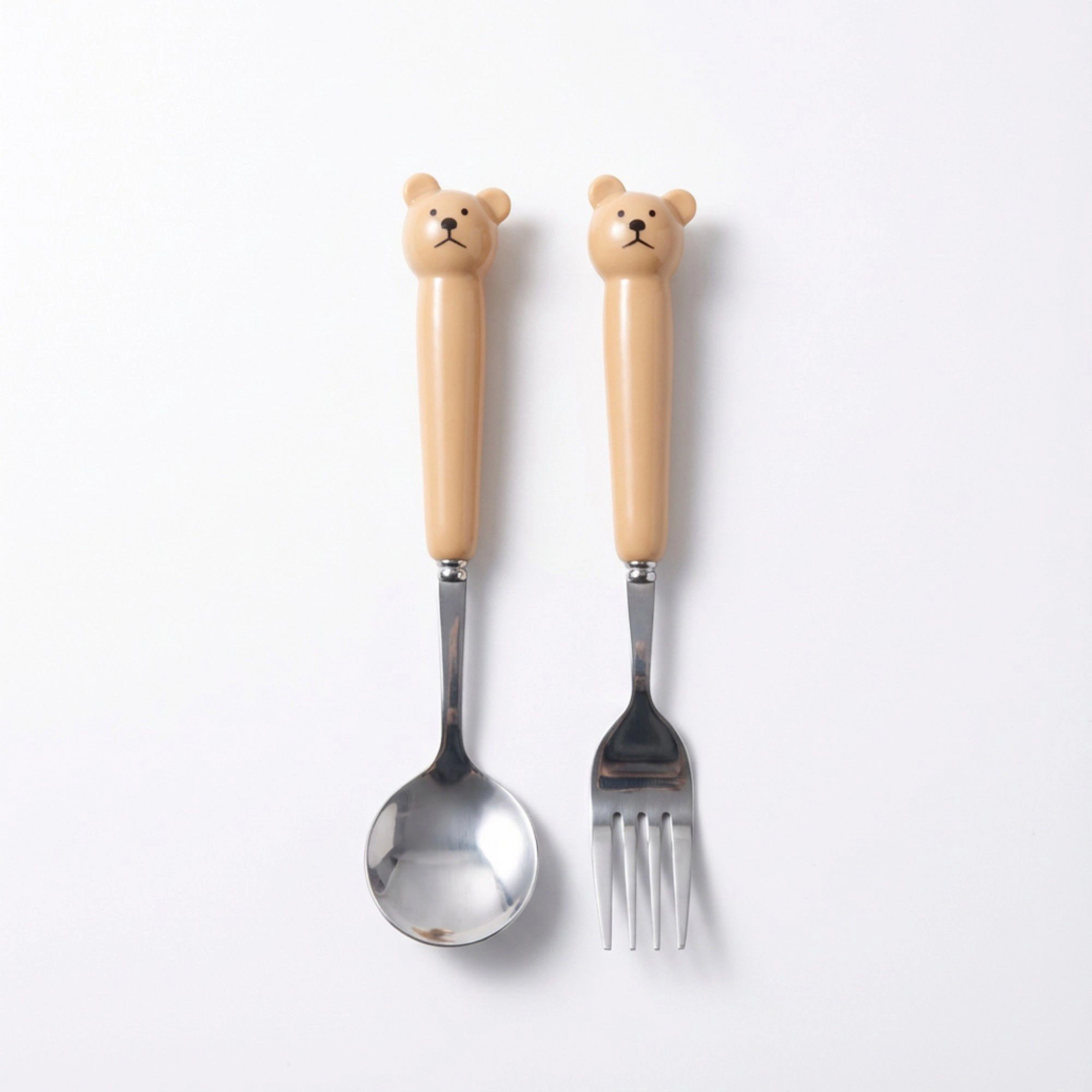Alilang Women Portable Spoon and Fork Set with Storage Case Cute Character Handle Reusable Tableware