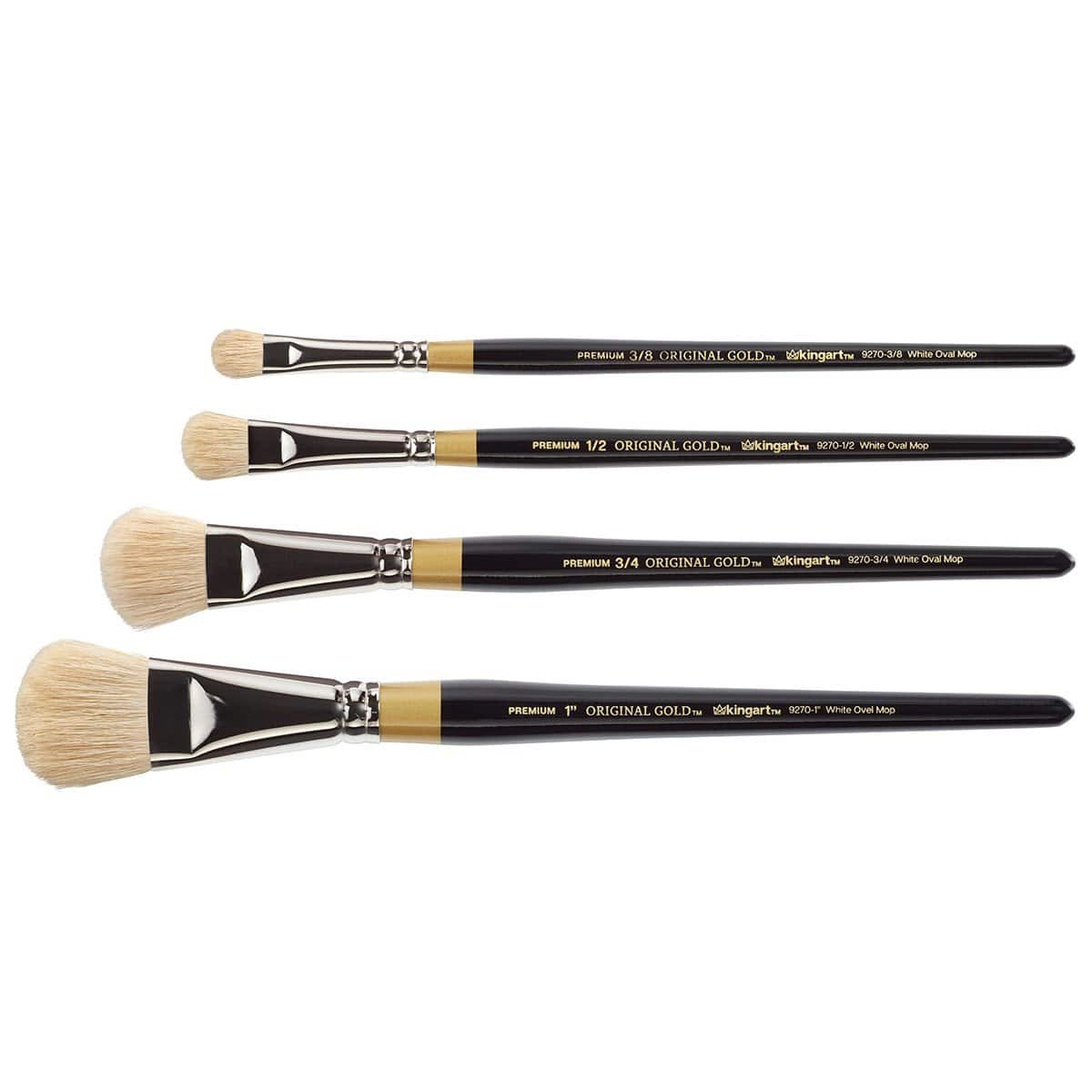 KINGART Original Gold 9270 Oval Mop Brush Set, 4-Piece