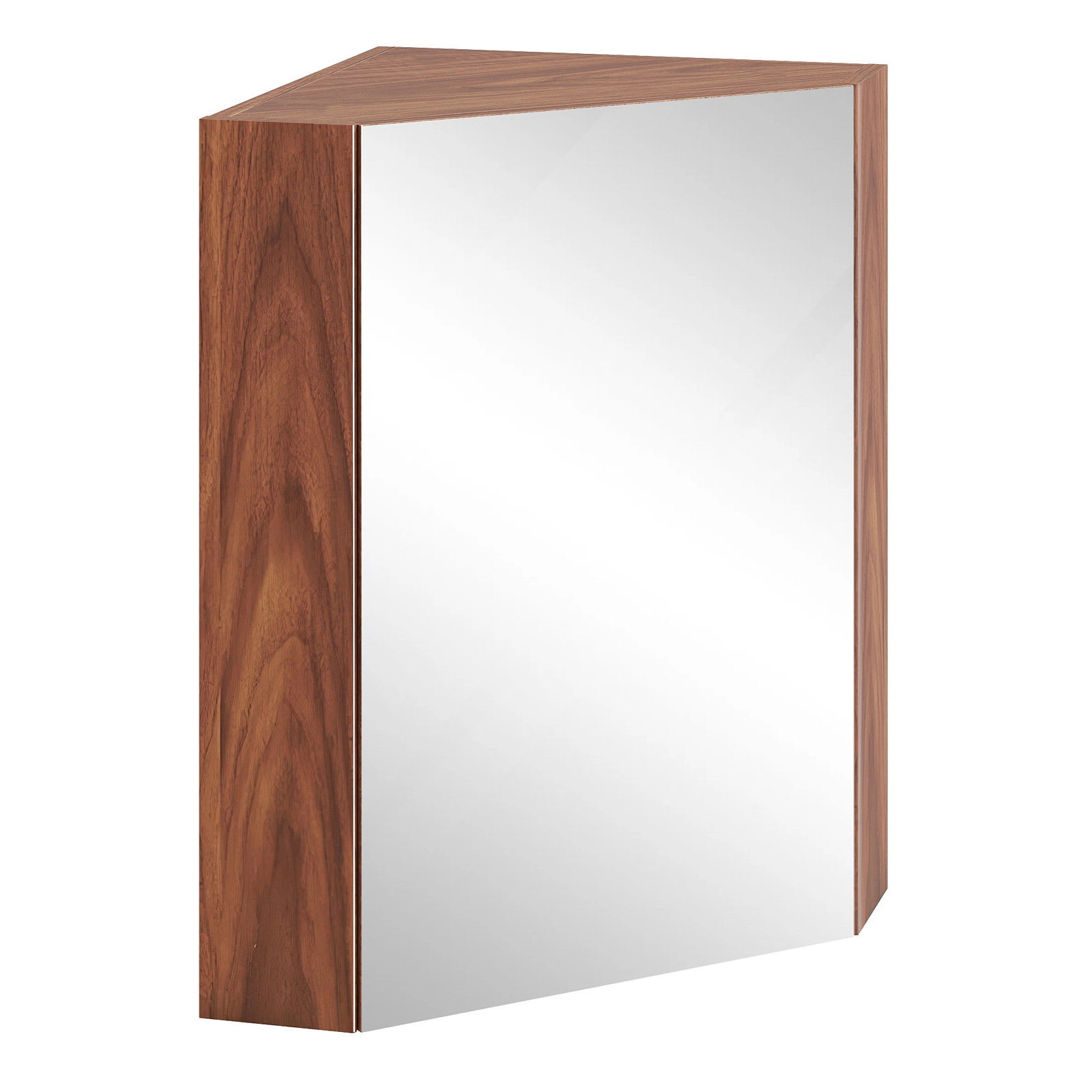 Slickblue Corner Bathroom Medicine Cabinet with Mirror Door and Adjustable Shelf