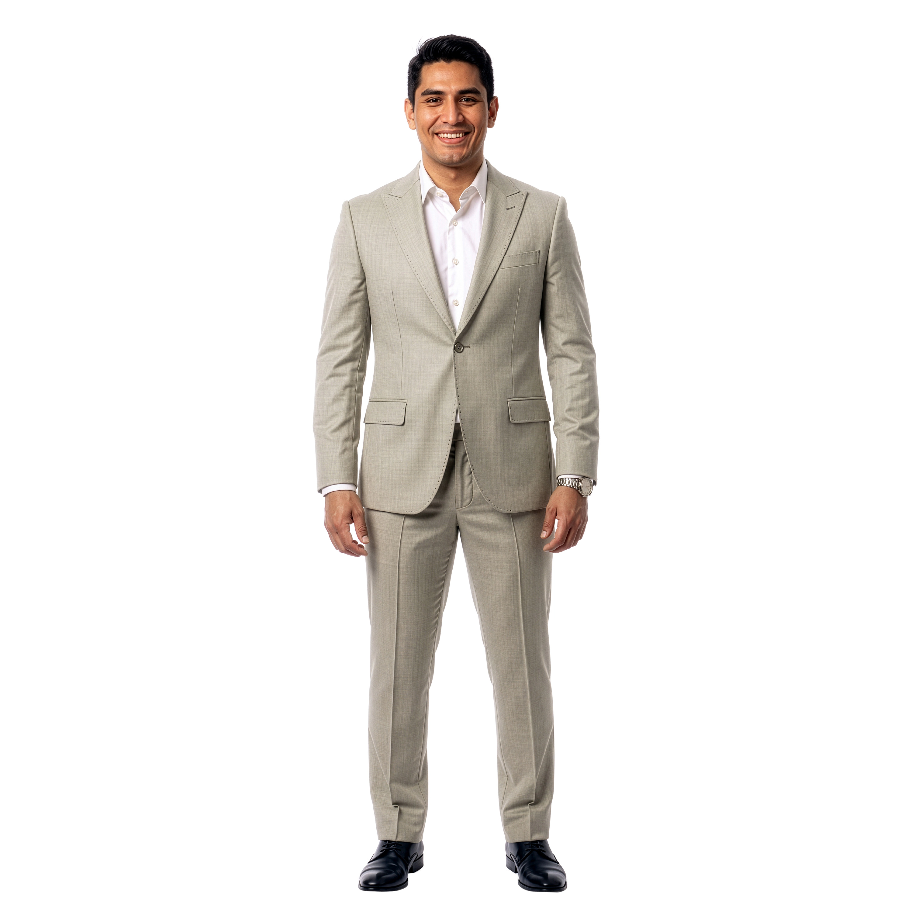 Tazzio Mens Regular Fit Textured Pick Stitch 2 Piece Suit Set