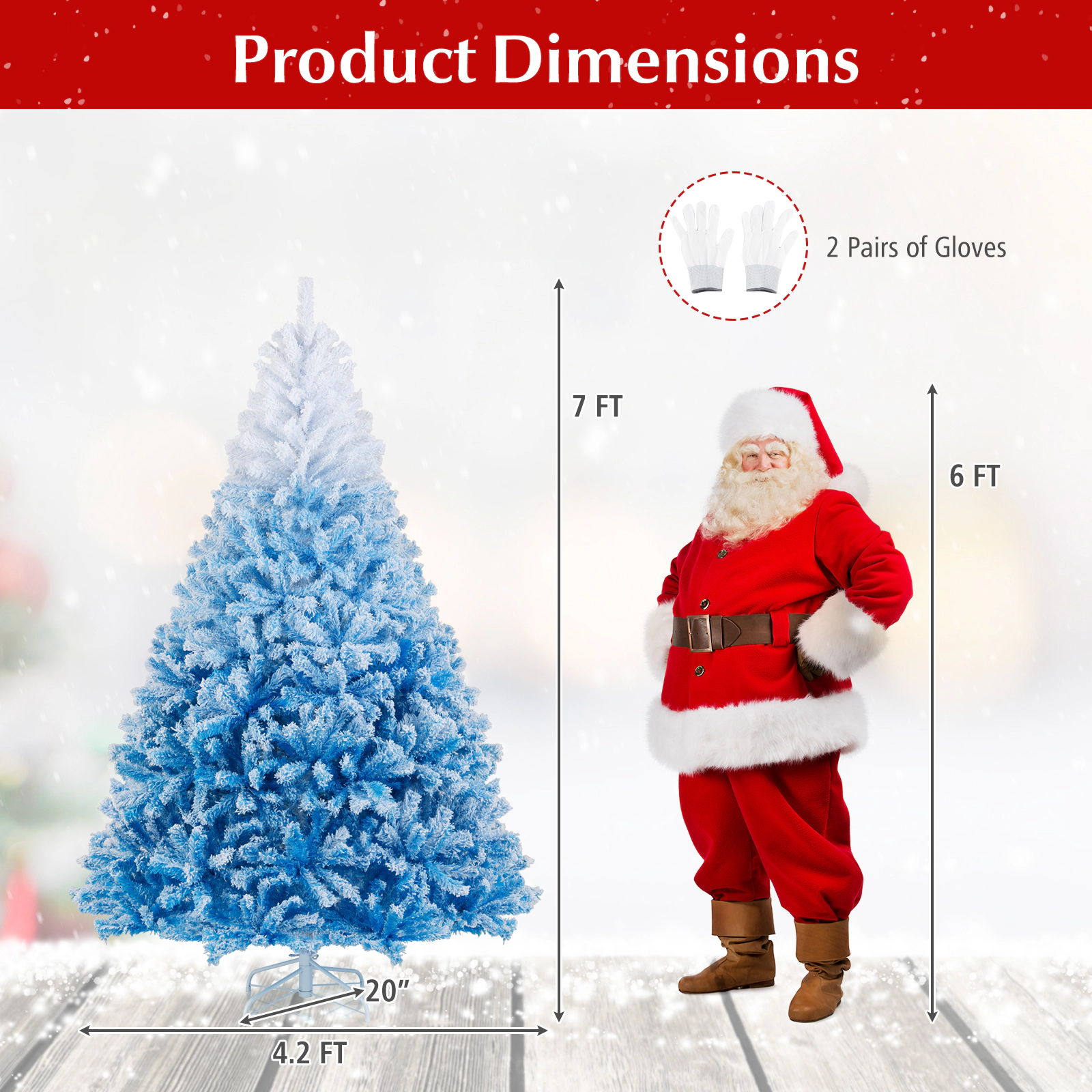LJG 2025 New Artificial Christmas Tree with 456 Branch Tips and Folding Metal Stand