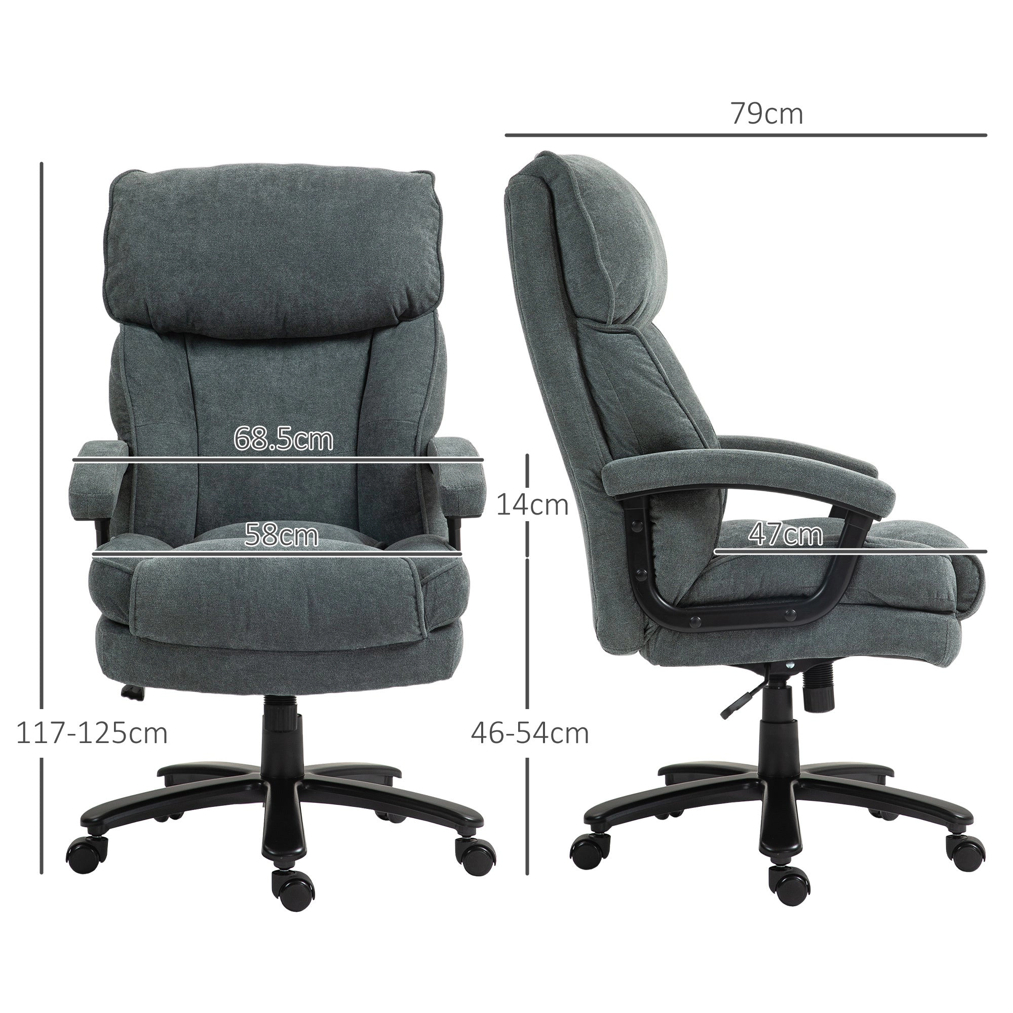 Platinum-Level Office Chairs Big And Tall Office Chair Heavy Duty 450 Lb Weight Capacity High Back Ergonomic For Heavy