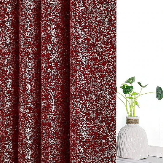 Kate Aurora 2 Piece Metallic Sparkle Thermal Grommet Blackout Curtain Panels