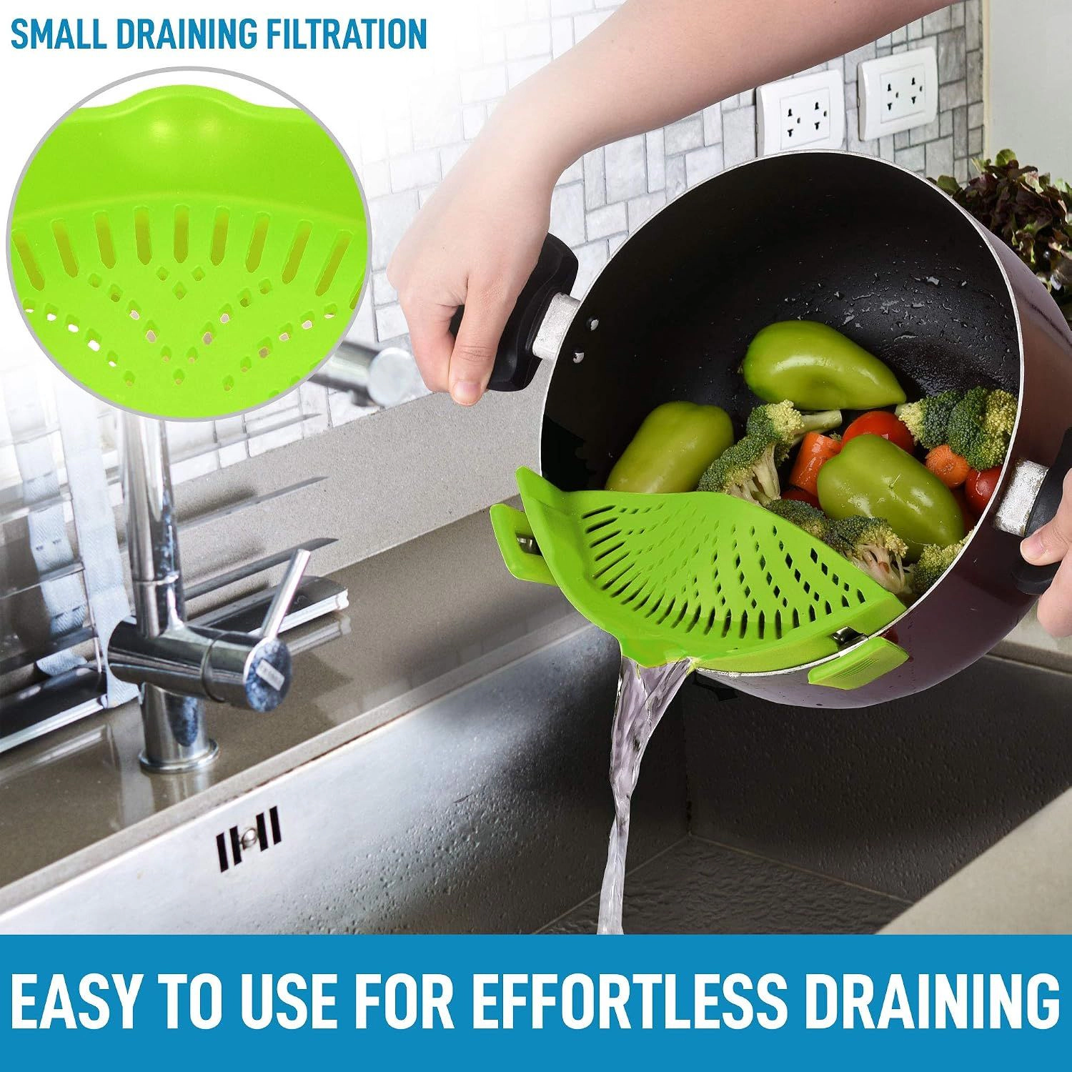 Zulay Kitchen Silicone Pot Strainer