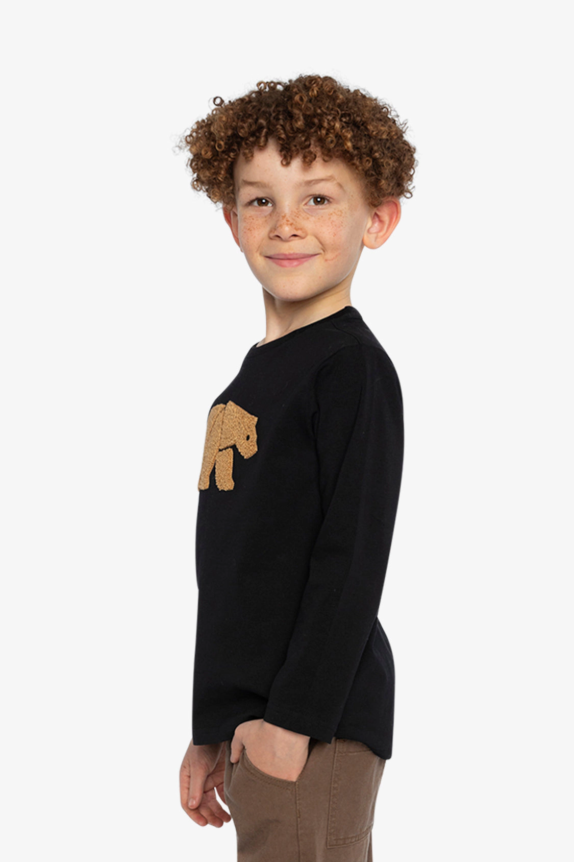 Deux par Boys Bear Graphic Organic Cotton Jersey T-Shirt