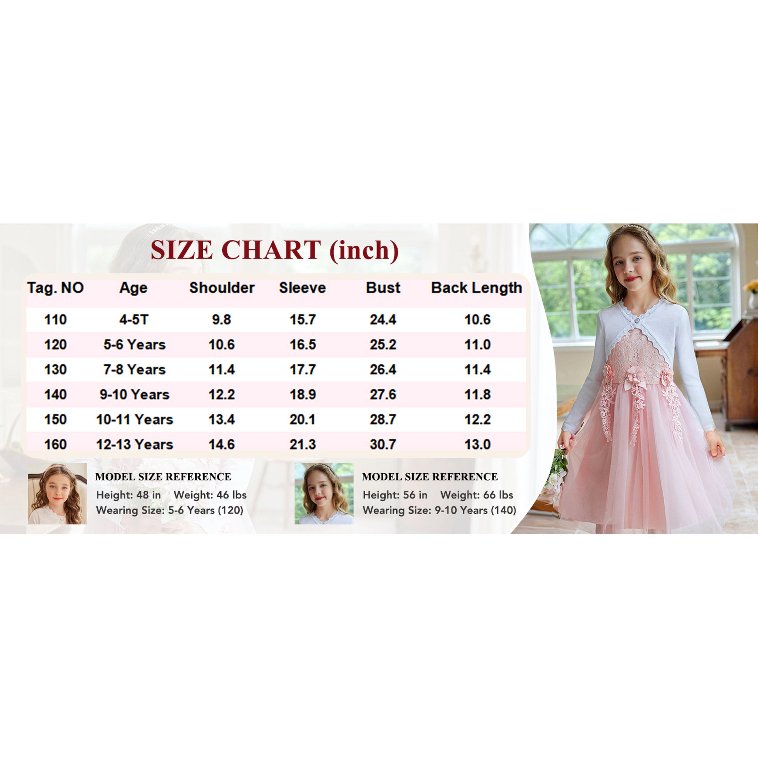 Arshiner Girls Open Front Bolero Shrug Kids Long Sleeve Cropped Elegant Cardigan Knit Sweater