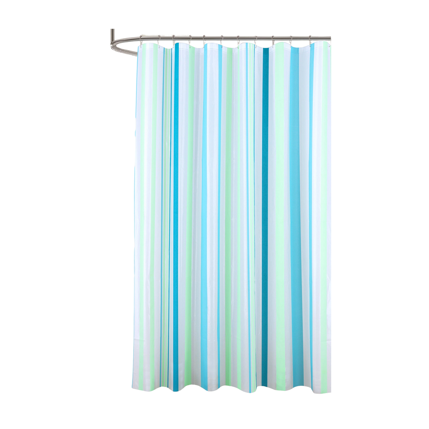 RT Designers Collection 90 GSM Printed Peva Glit Evan Shower Curtain Seafoam 70" x 72" Seafoam