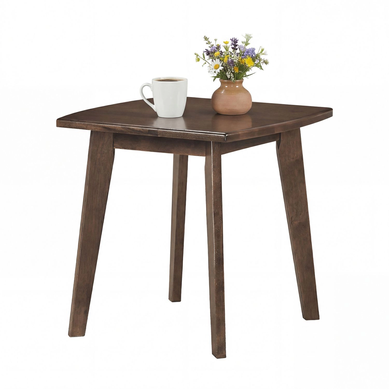 SlickBlue Small Square Nightstand with Solid Wood Construction