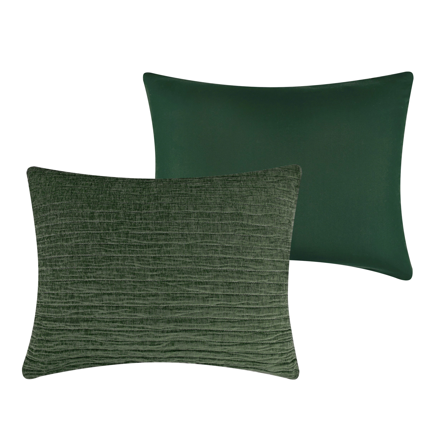 Greenland Home Fashions Velvet Crush Chenille Velvet Reversible with Organic Texture Sham