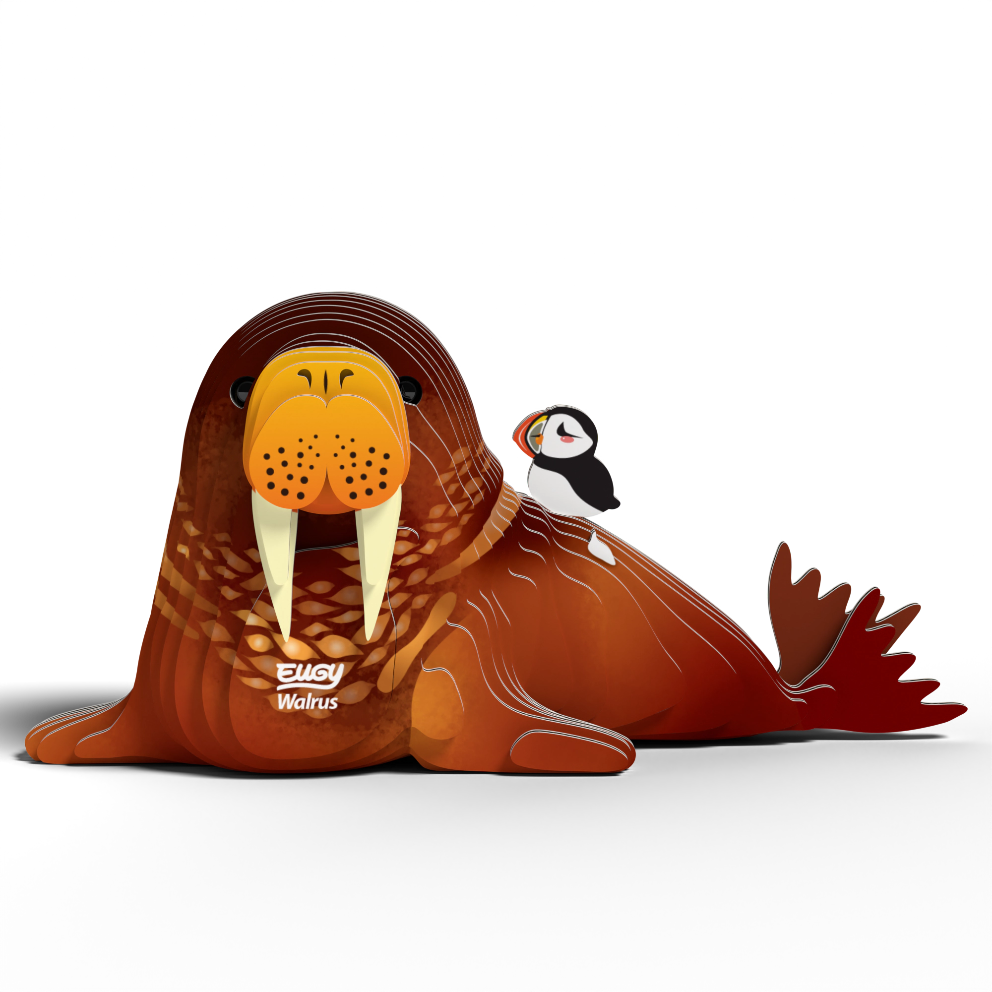 EUGY Walrus 3D Puzzle - contains 28 puzzle pieces