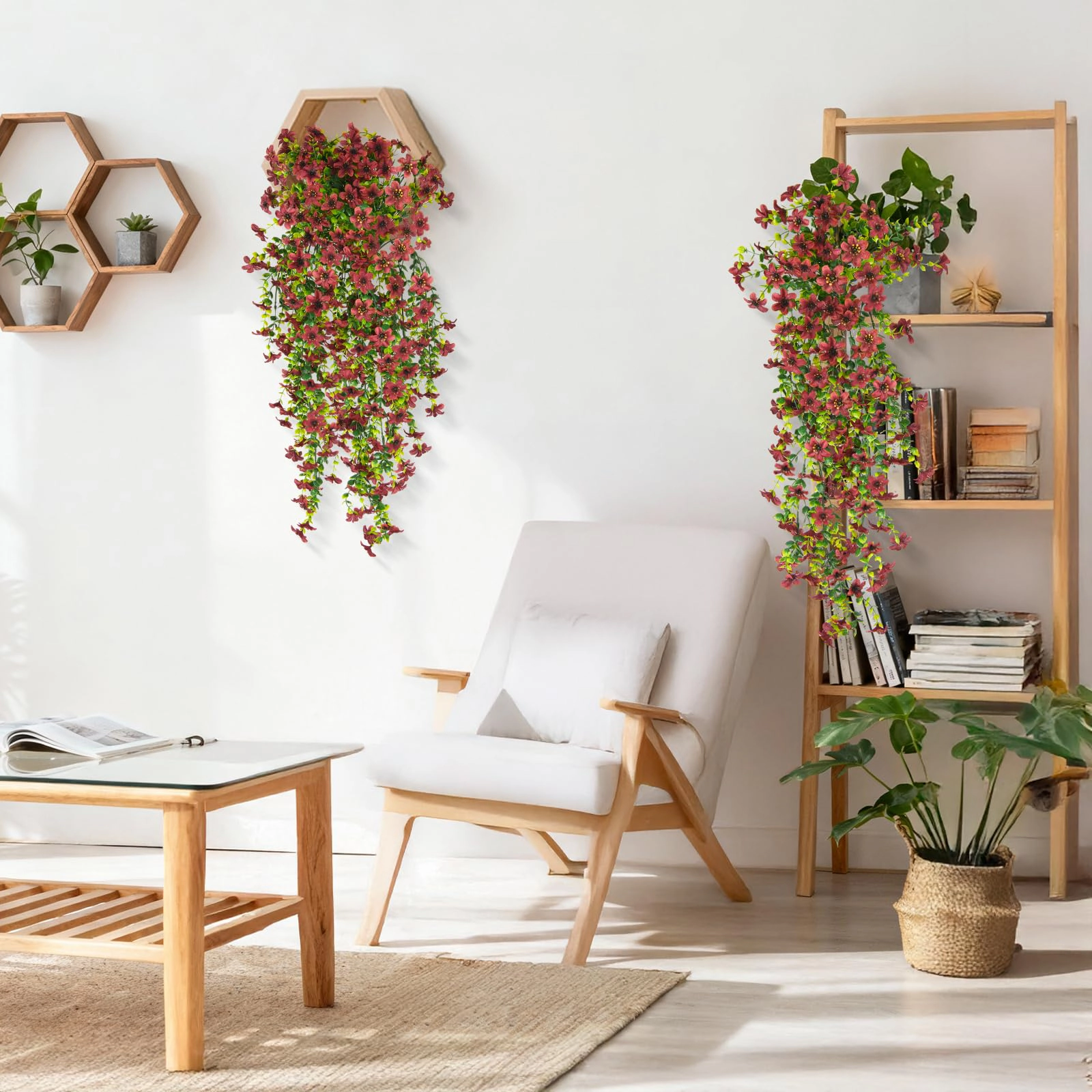 PUPWE Artificial Fall Flowers For Outdoor Decoration