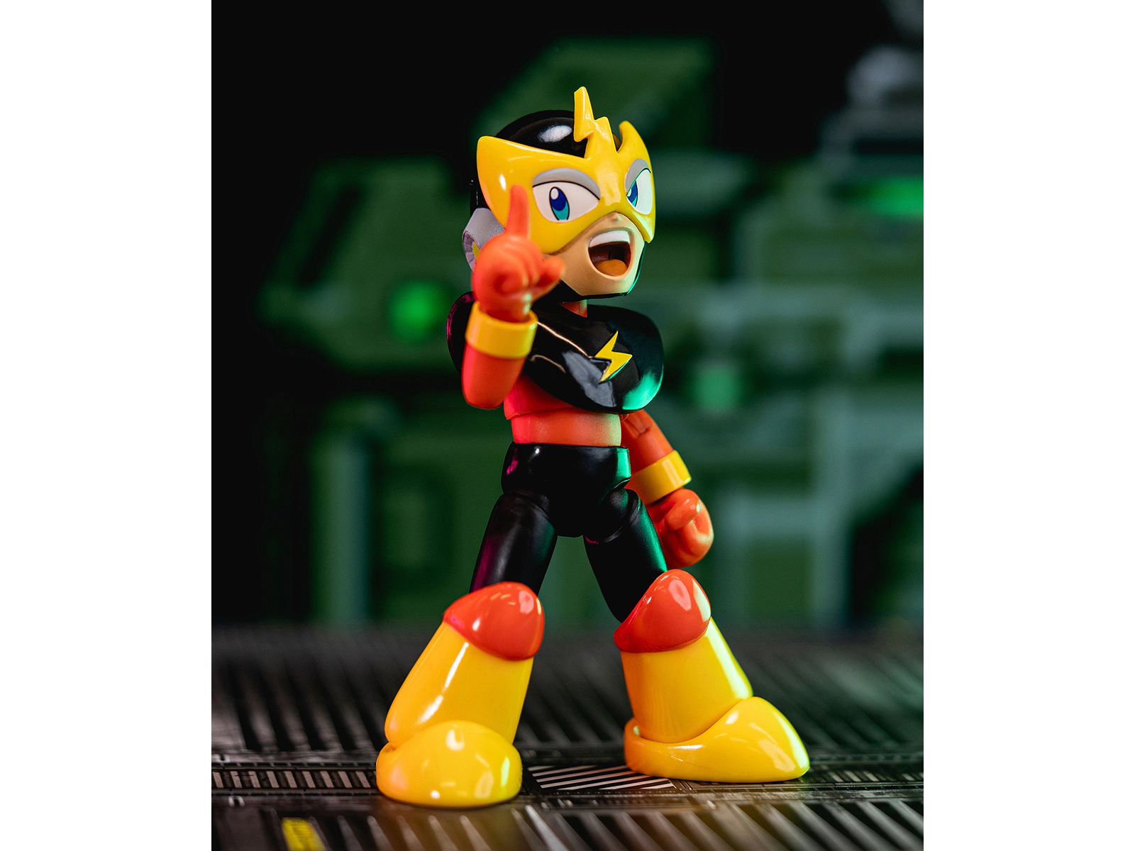 Jada Elec Man 4.5" Moveable Figure with Accessories and Alternate Head and Hands "Mega Man" (1987) Video Game