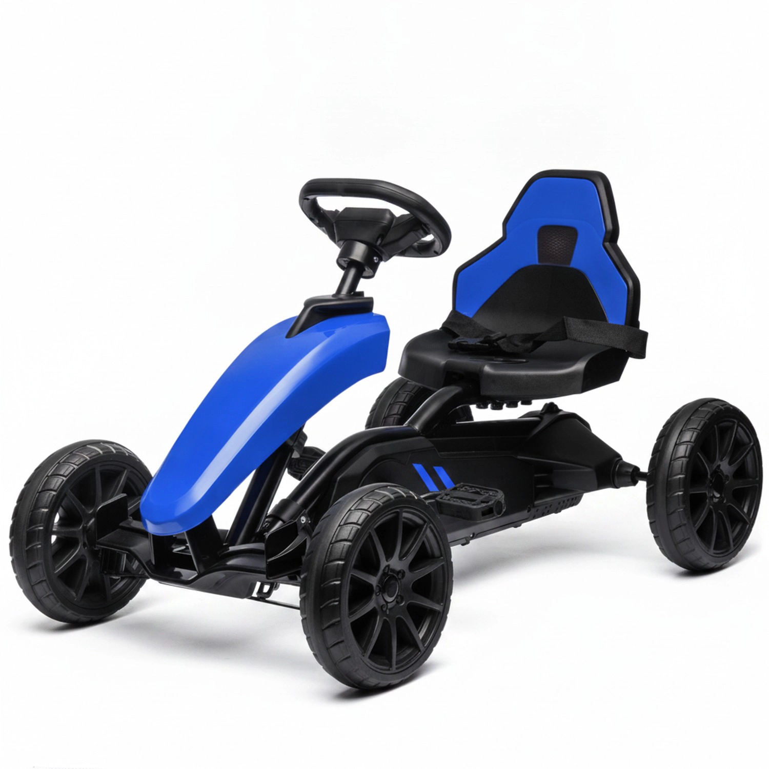 HONGGE Kids Pedal Go Kart with Adjustable Seat, Swing Axle and Shock-Absorbing EVA Wheels