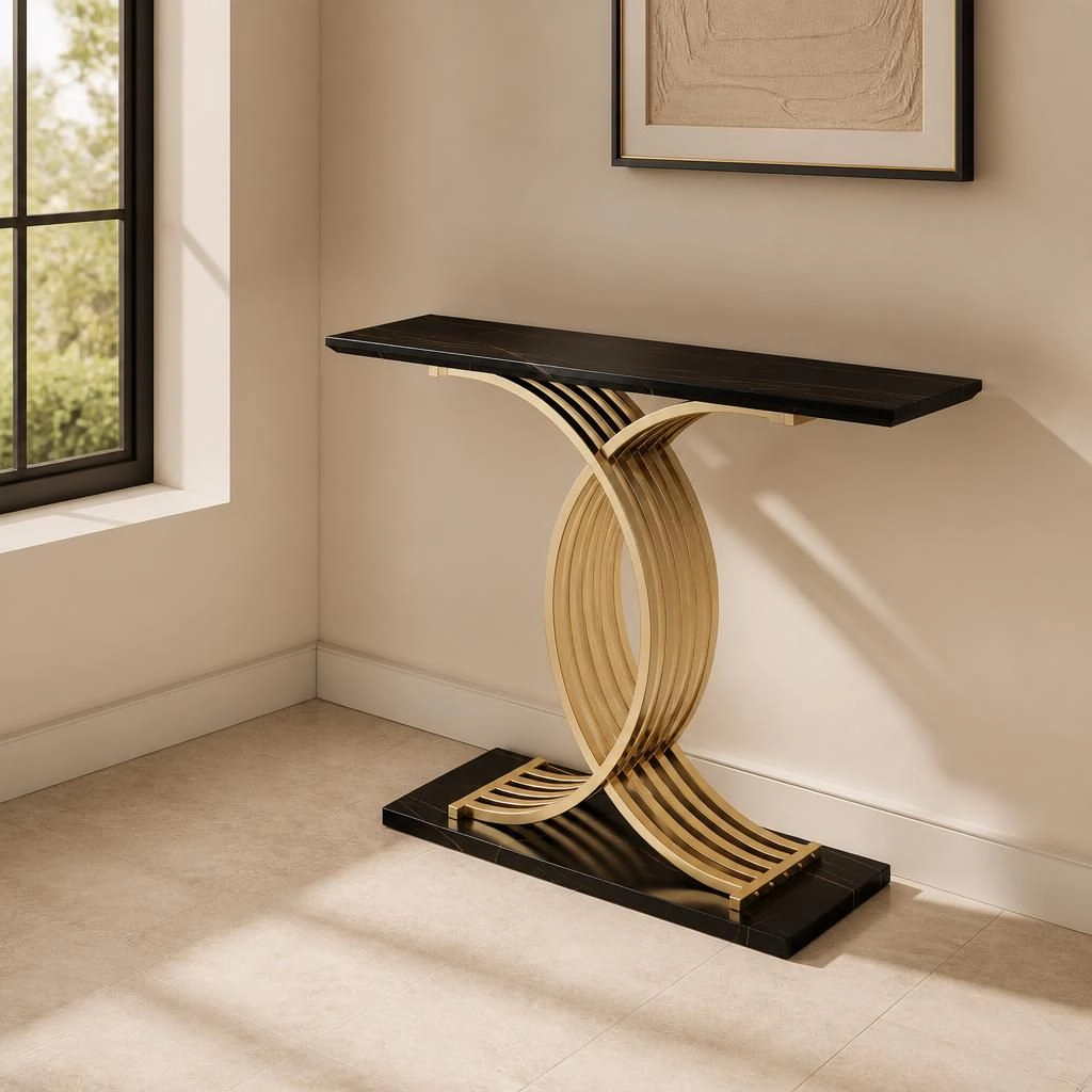 GOODSILO Long Slim Console Table Modern Accent Table
