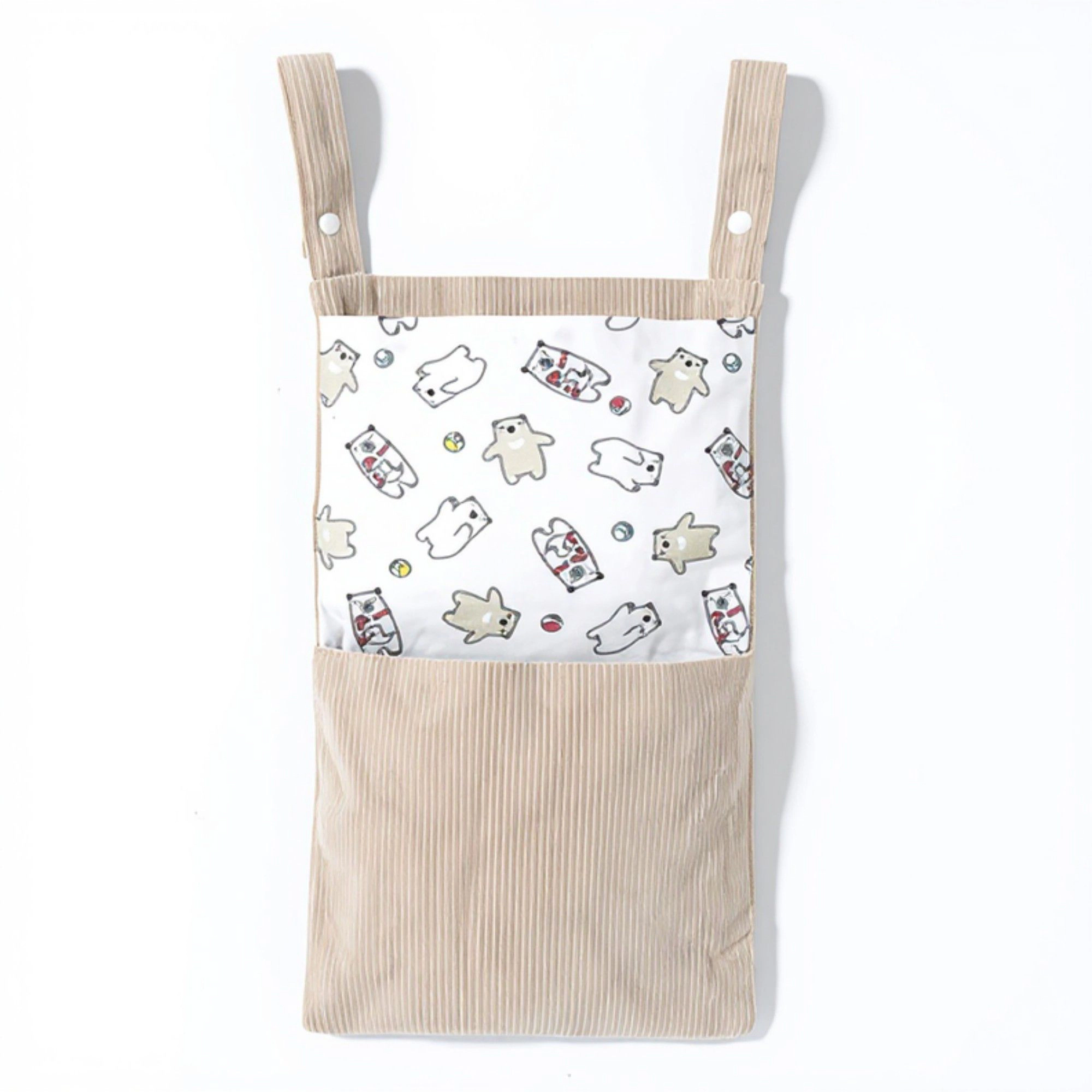 Alilang Women Hanging Wall Organizer with Corduroy Pocket and Animals Print Design
