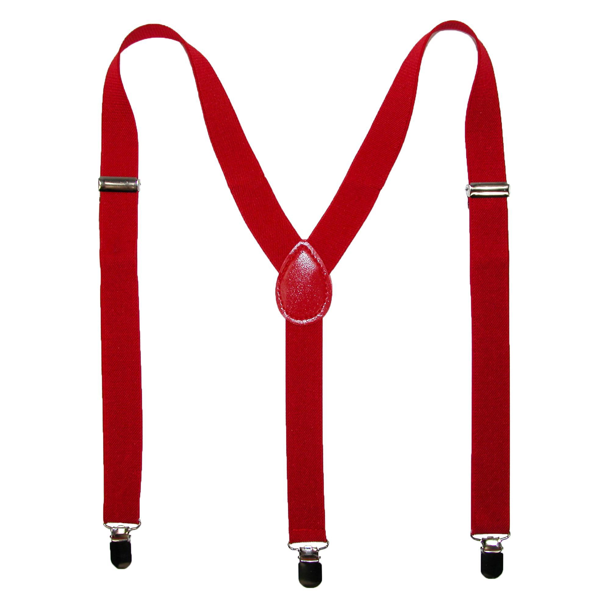 CTM® Men's Solid Bow Tie with Suspender Set
