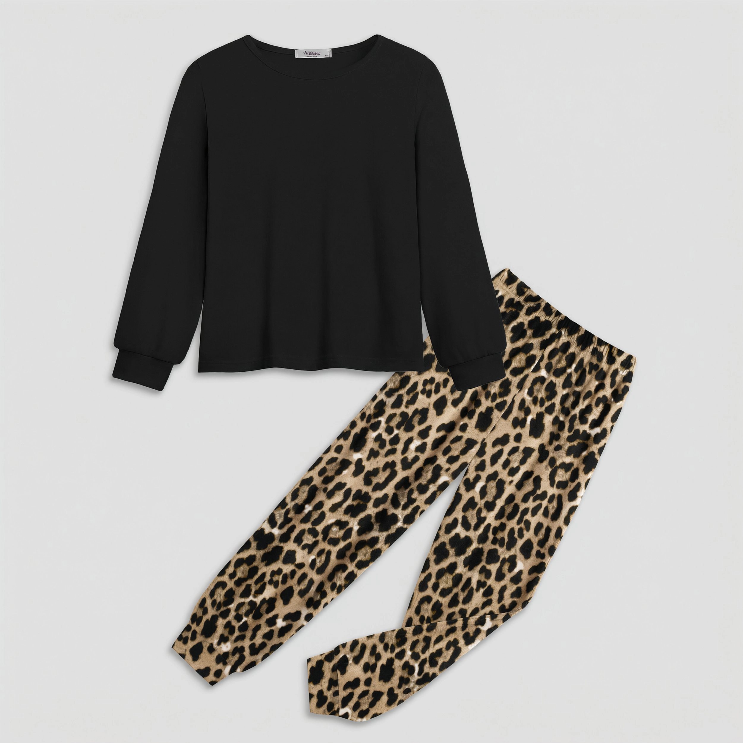 Arshiner Girls Piece Sets Fall Outfits Roundneck Long Sleeve Pullover Tops And Print Sweatpants