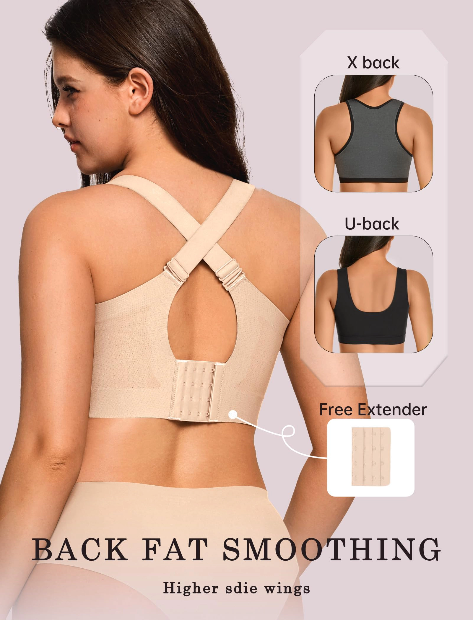 Wardrobe Whimsy Womens Wireless Jelly Bras Plus Support Push Up Comfortable Bra