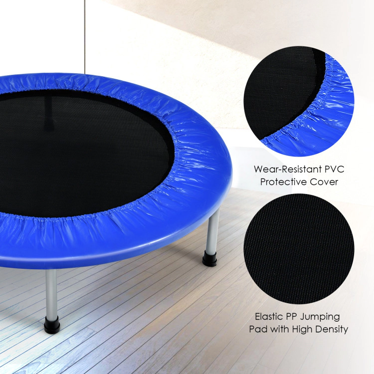 Hivvago 38 Inch Mini Folding Trampoline Portable Leisure Fitness Backboard