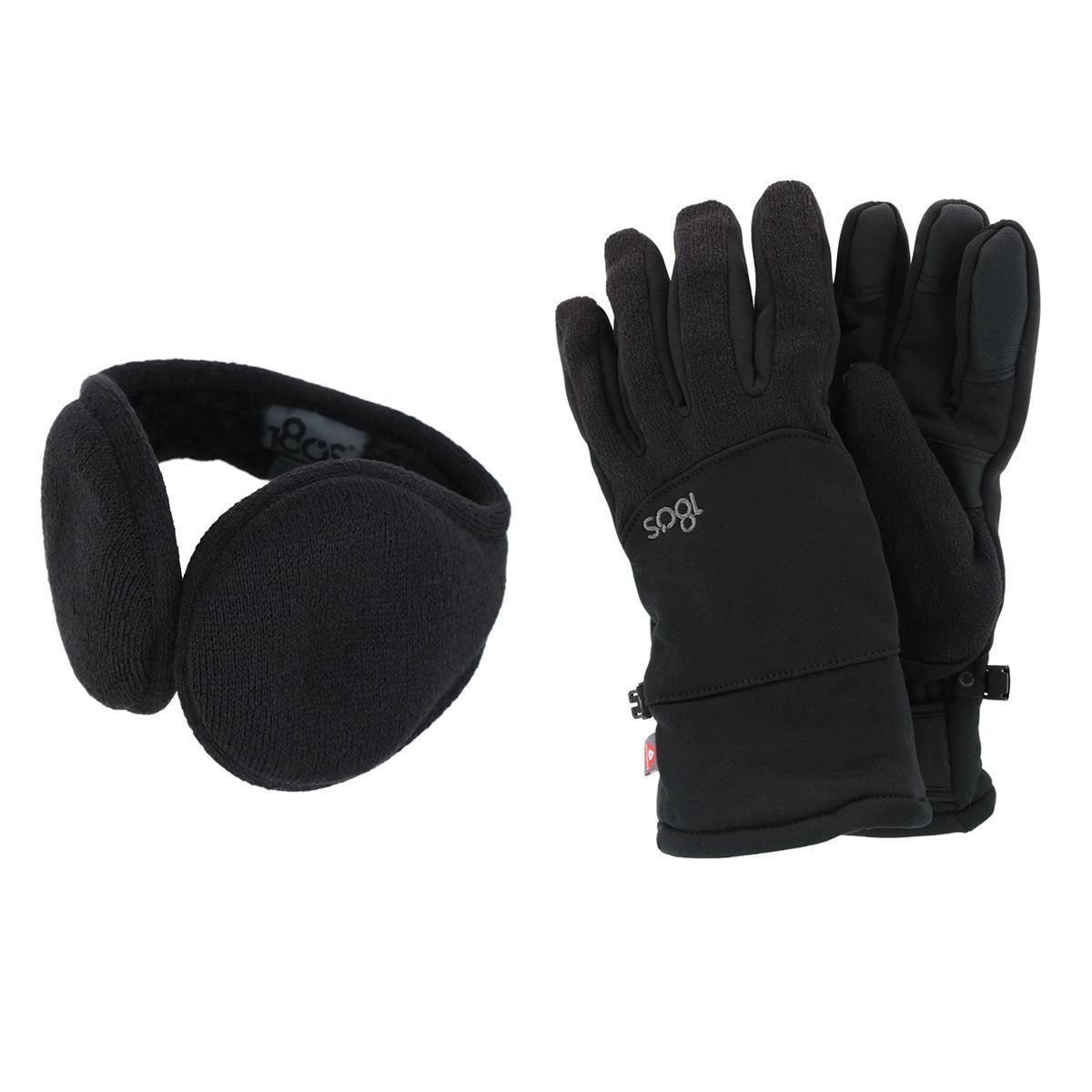 180s Men's All Finger Touchscreen Winter Gloves and Ear Warmer Set