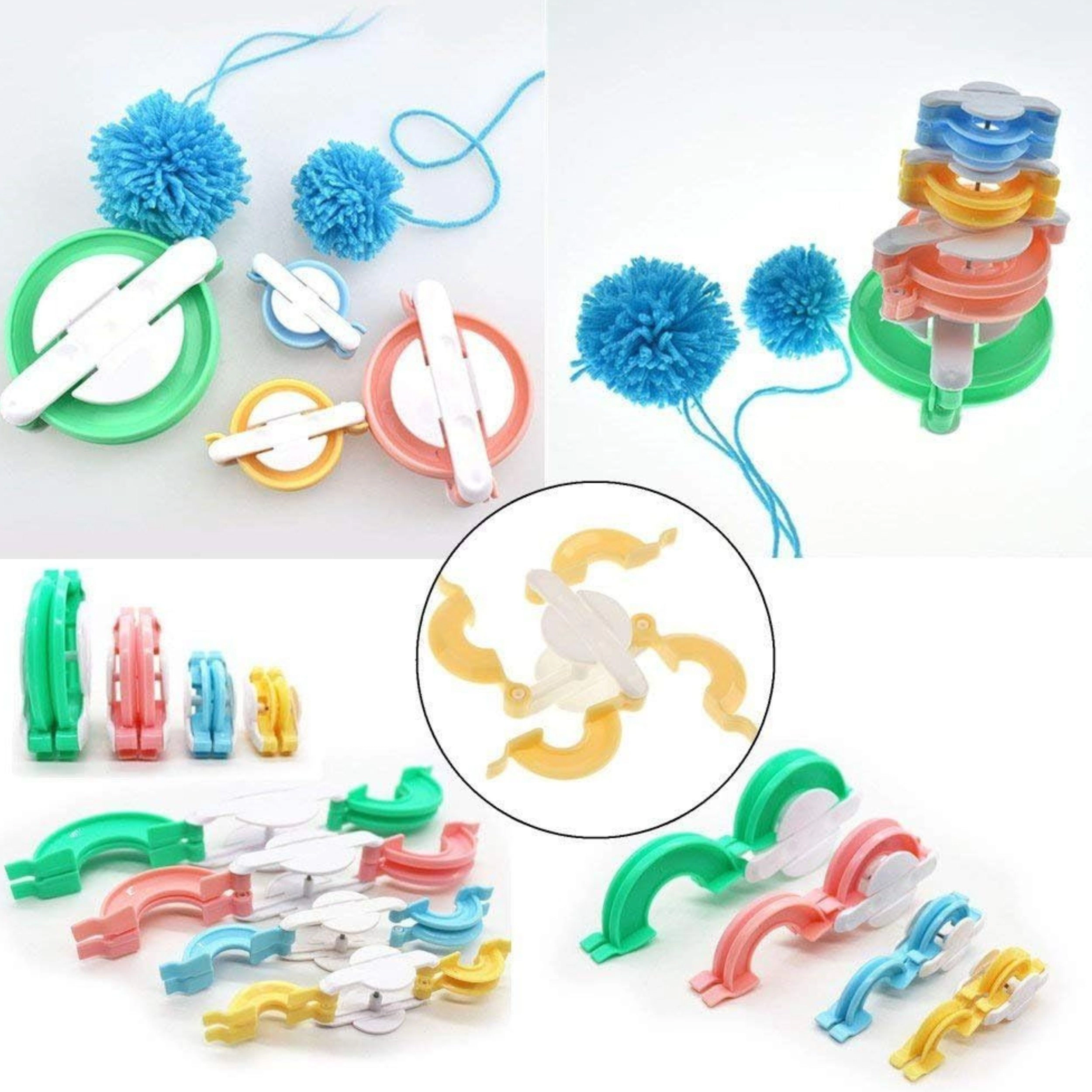 Stock Preferred Pom Pom Maker Tool Set for DIY Wool Knitting Fluff Ball Craft Decoration Pack of 4