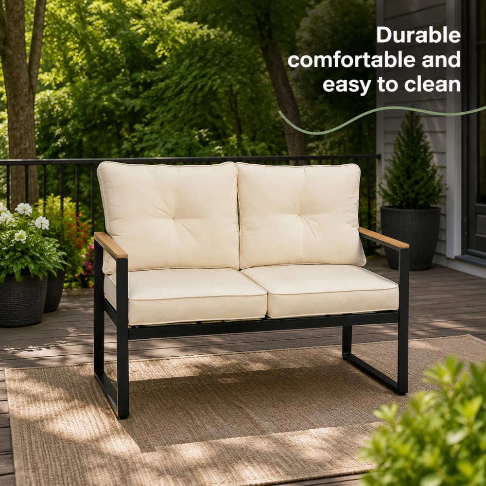 WOW PIONEER Single Seat Outdoor Patio Bench