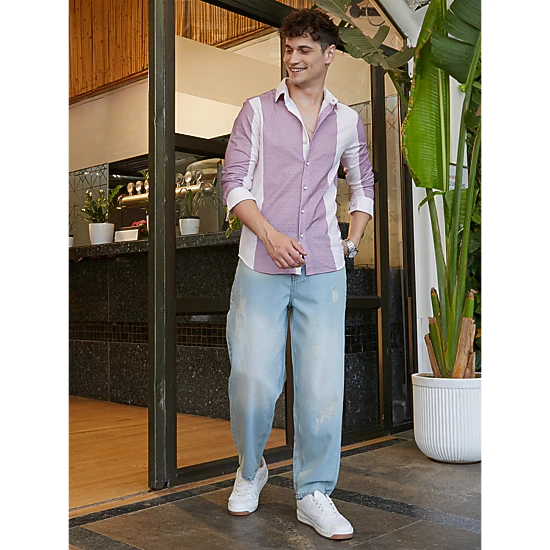 Cahoot Men's Panel-Tactile Shirt