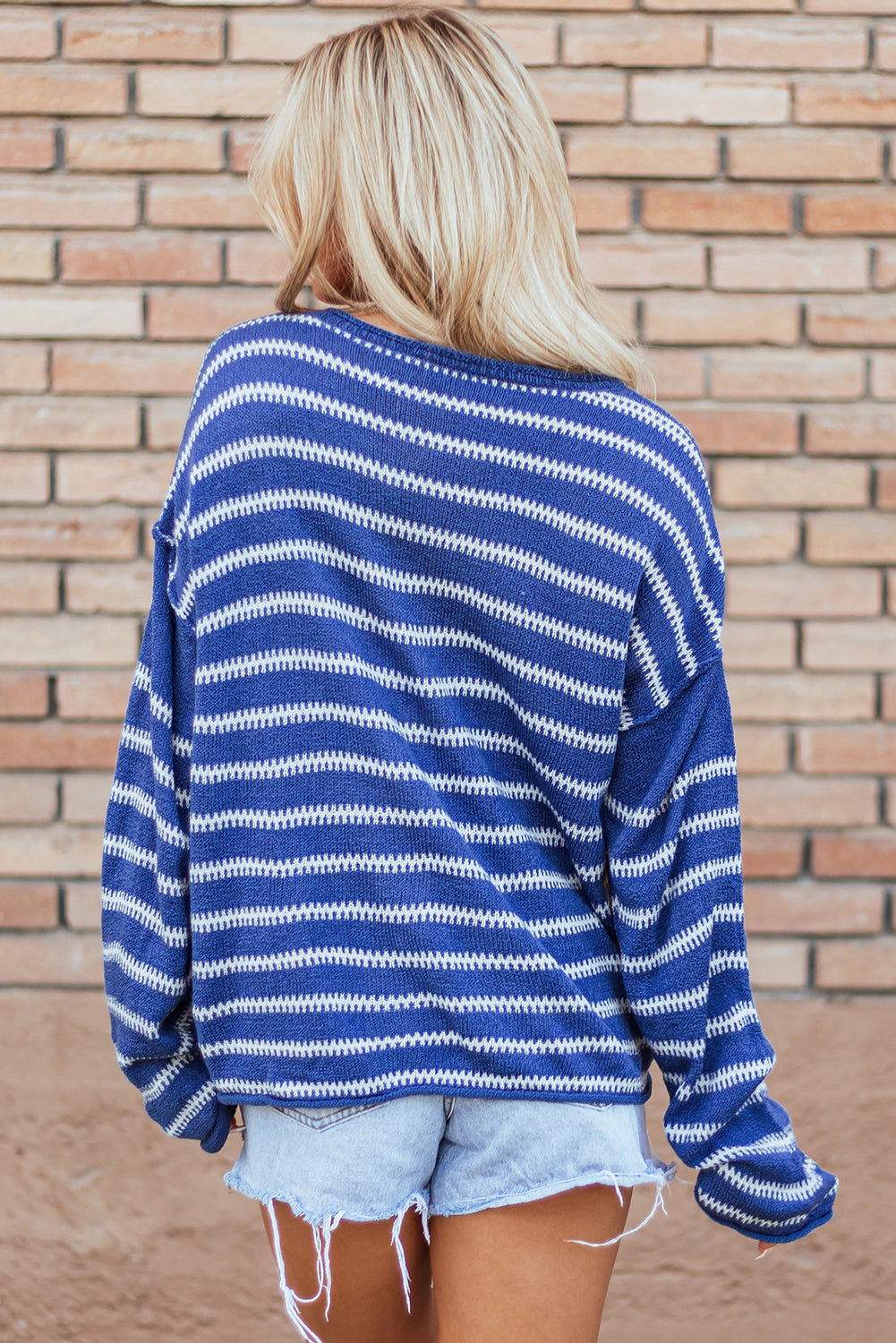 Threaded Pear Women's Cadence Stripe Casual Sweater