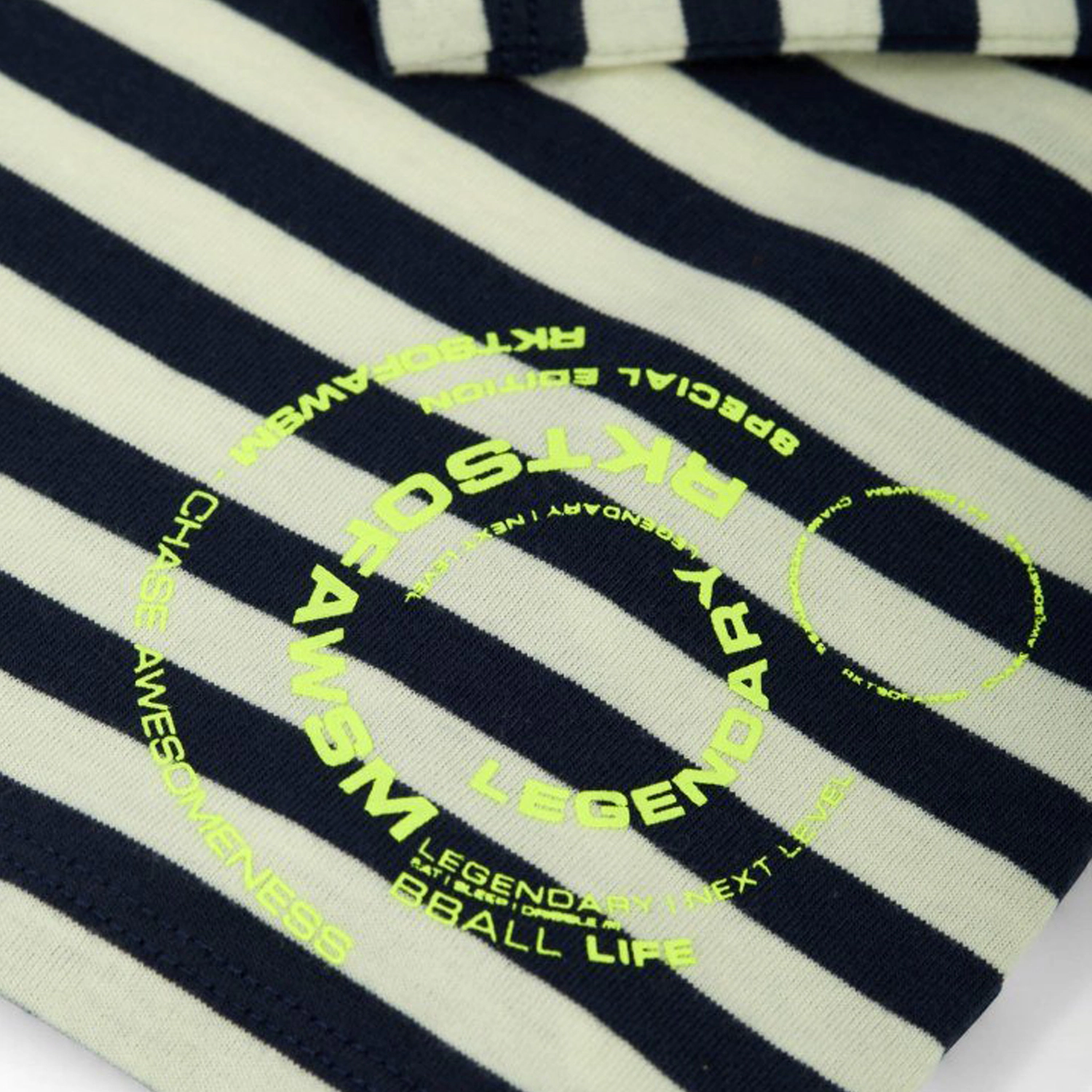 Rockets of Awesome Stripe Textured Stamp Tee for Boys