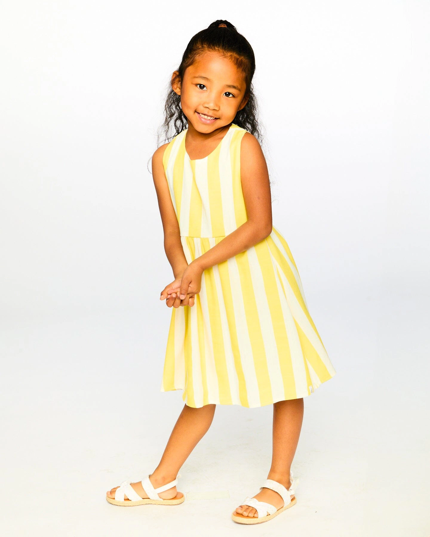Deux par Deux Girls Sleeveless Striped Skirt Dress
