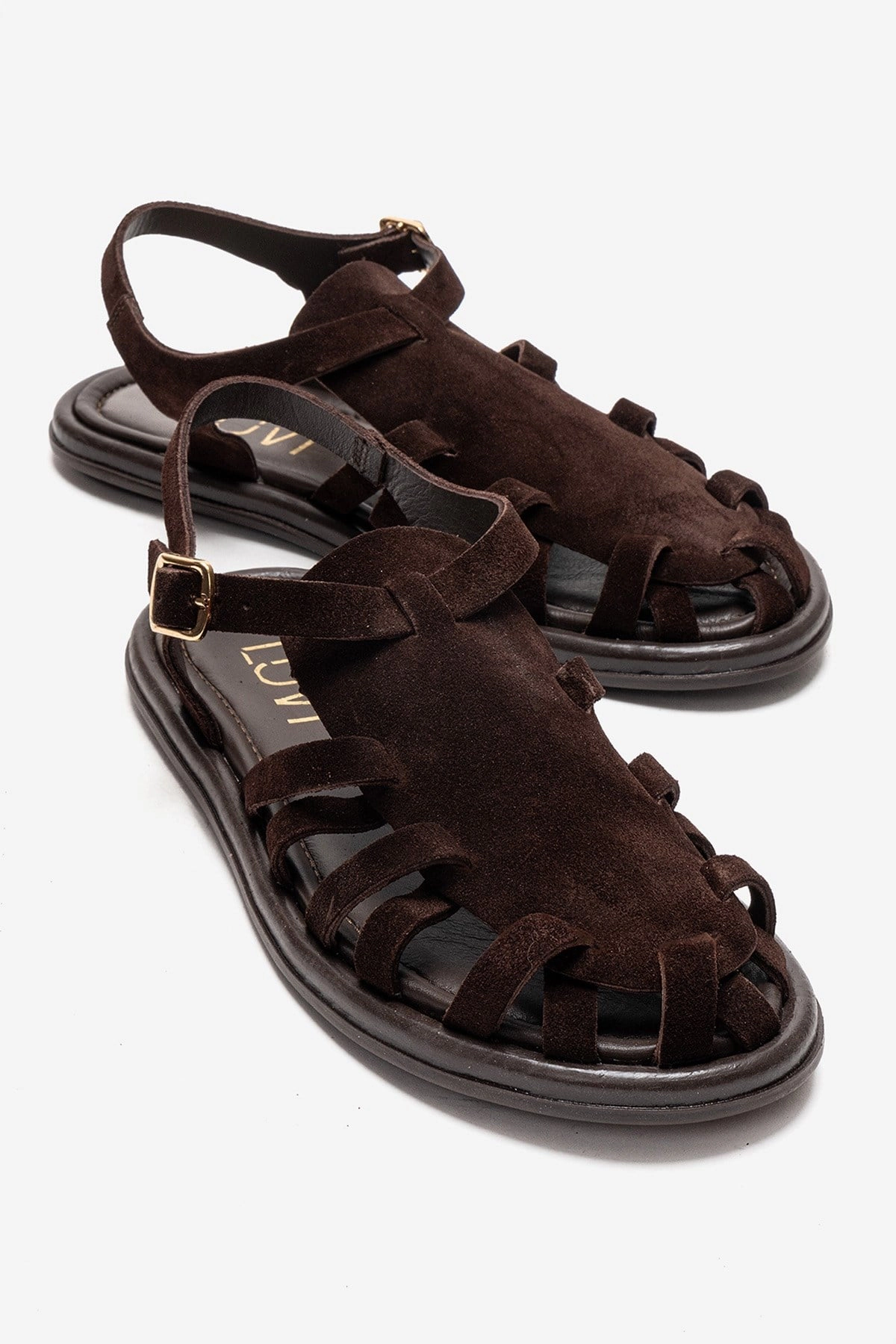 Forever & Always Womens Alone Leather Gladiator Sandals