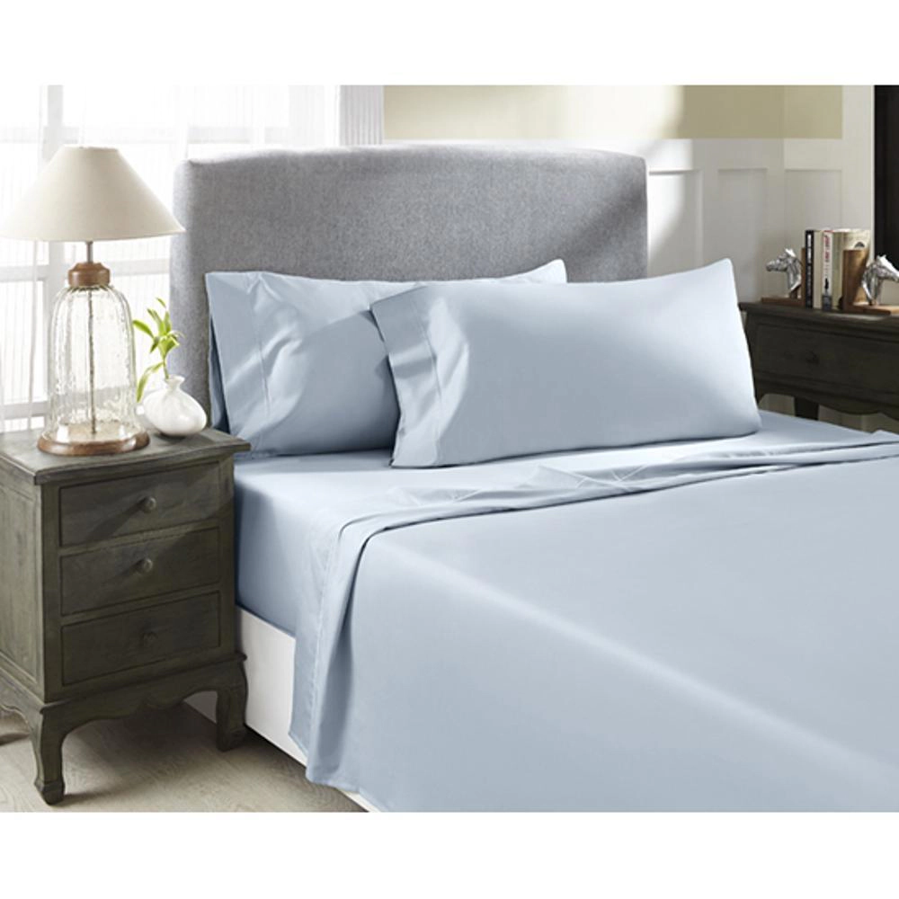 Perthshire Platinum Concepts 800 Thread Count Solid Sateen Sheet 4 Piece Set Queen Lite Blue