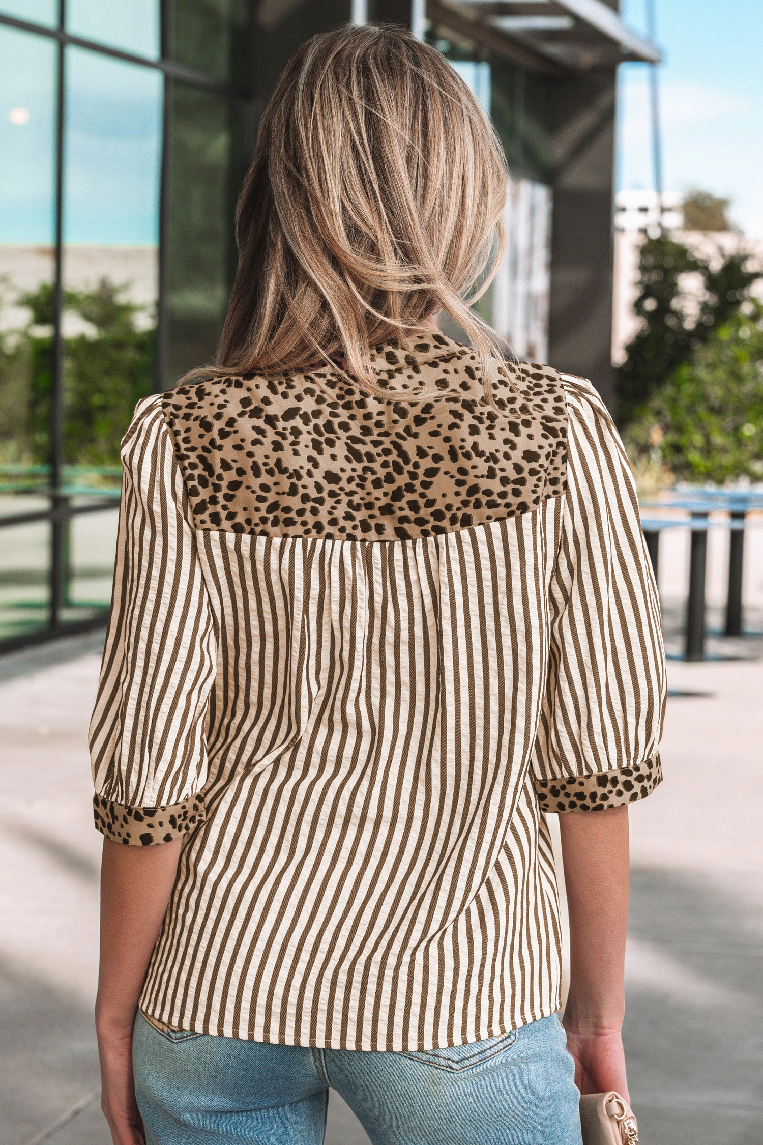 Threaded Pear Women's Jream Down Half Sleeve Shirt