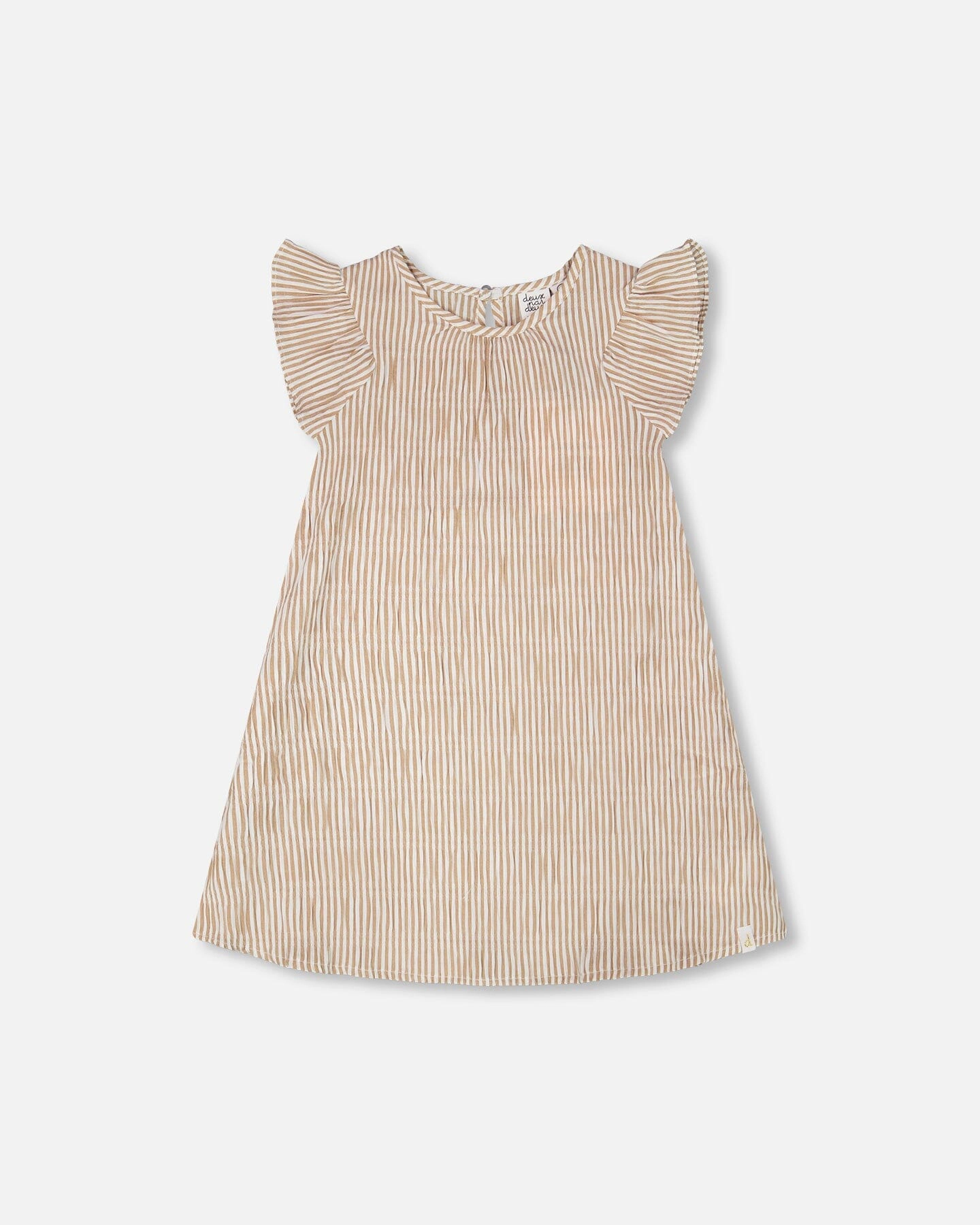 Deux par Deux Girls Striped Cap Sleeve Dress