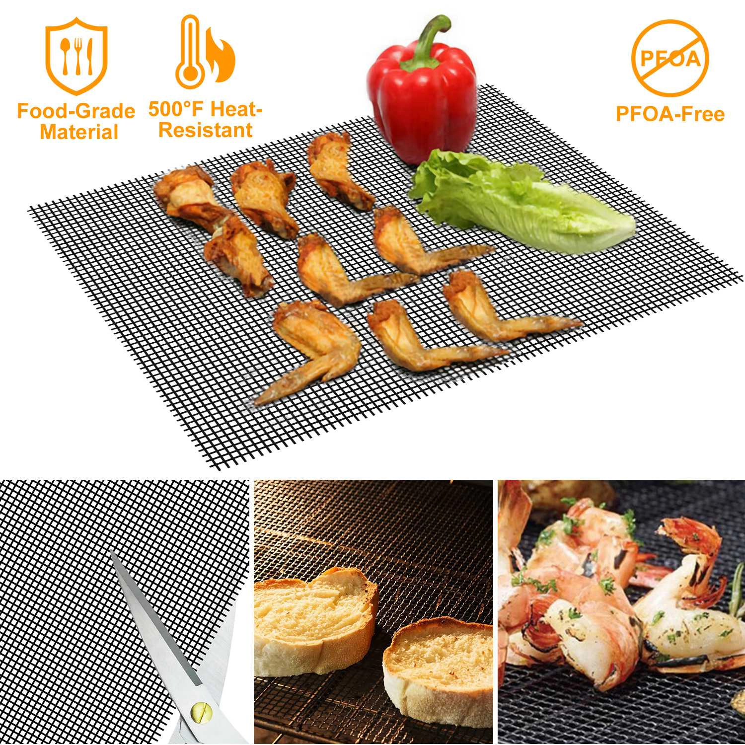 GBruno Non-Stick Reusable BBQ Grill Mat