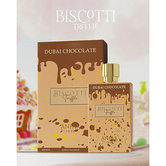 Anfar Dubai Chocolate Biscotti Extrait de Parfum 2.7 Fl Oz (80 ml) - Sweet Gourmand