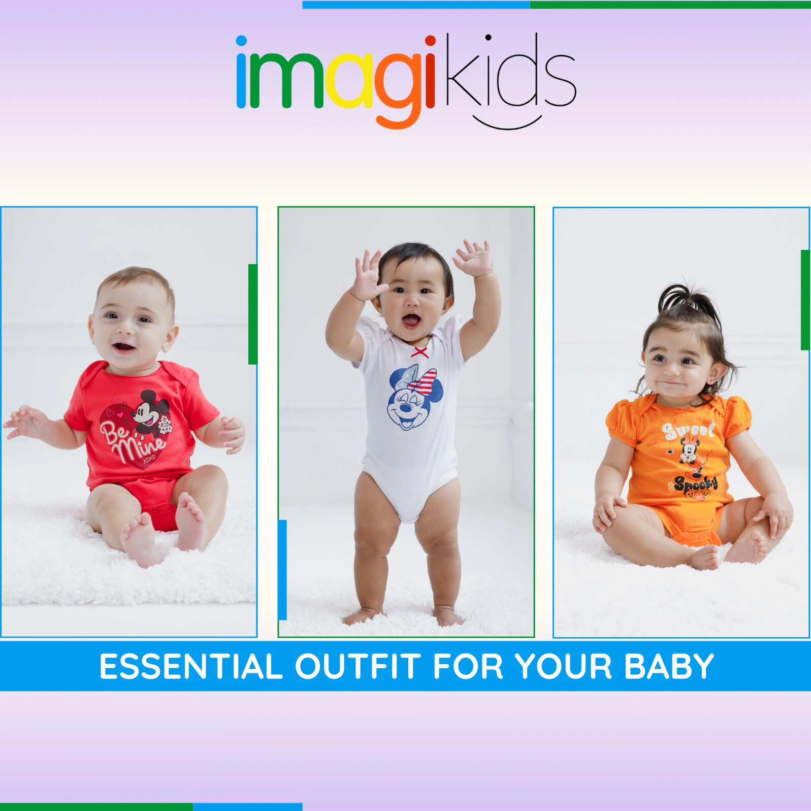 Disney Mickey Mouse & Friends Baby Holiday Short Sleeve Bodysuit