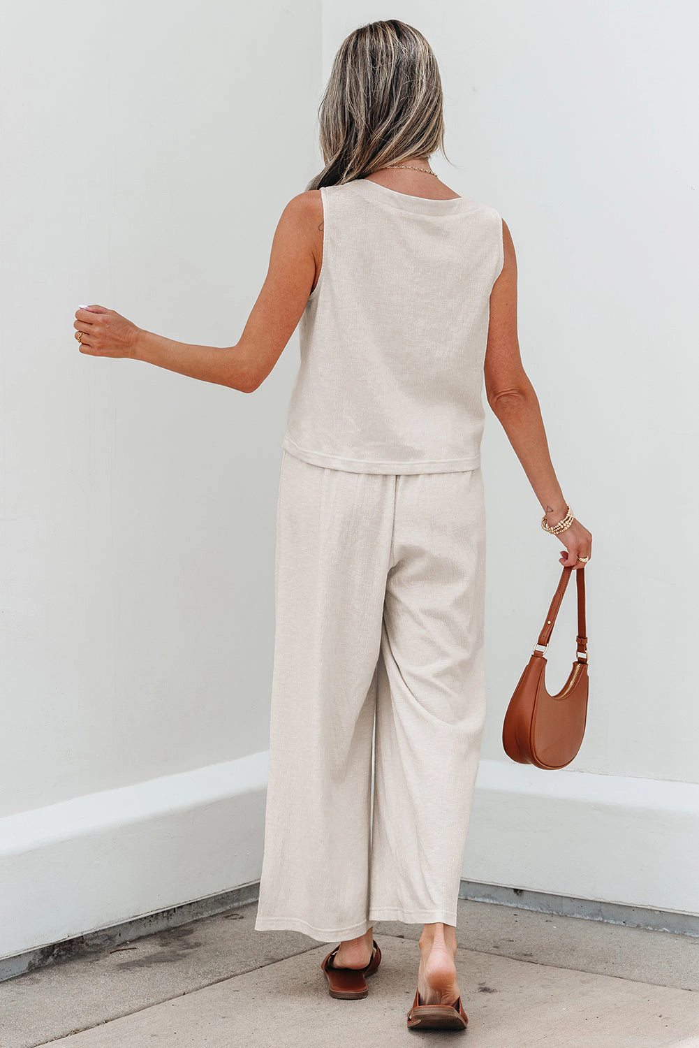 Threaded Pear Women's Ember apricot Tank Top Set