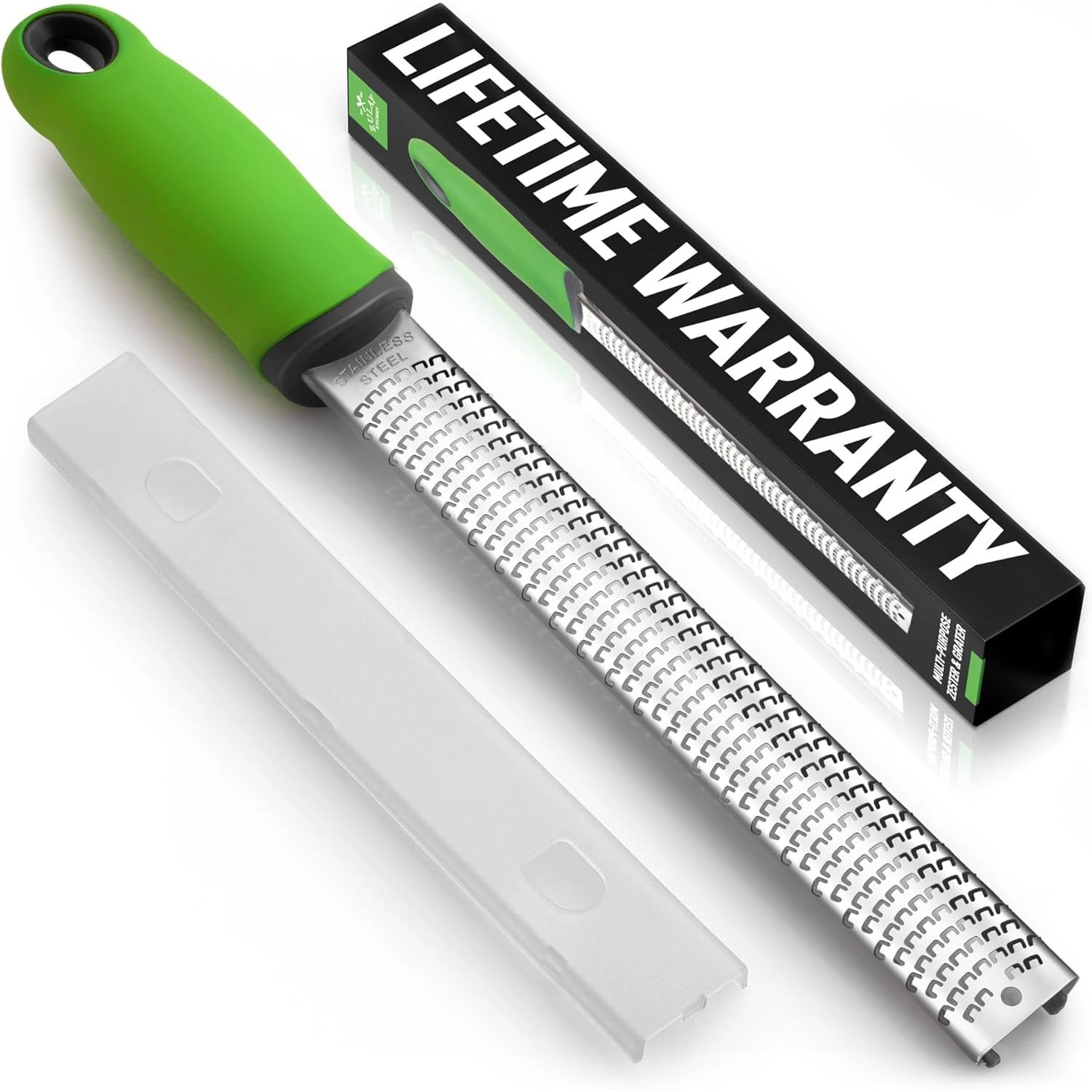Zulay Kitchen Zester Grater with Handle - Heavy Duty Cheese & Vegetable