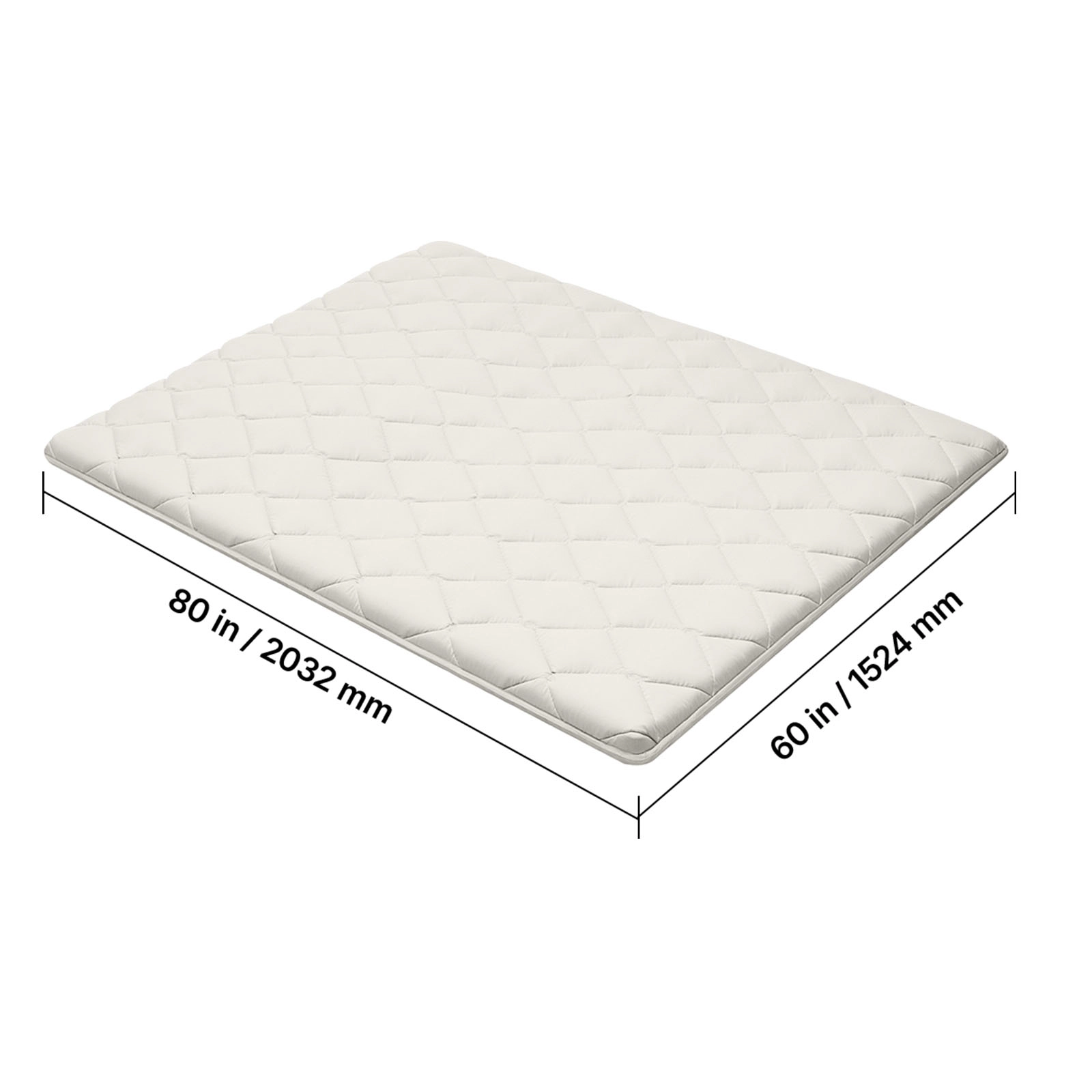HONGGE Japanese Tatami Mat Foldable Japanese Tatami Mattress Futon Mattress with Storage Bag & Fastener 9-Layer Floor