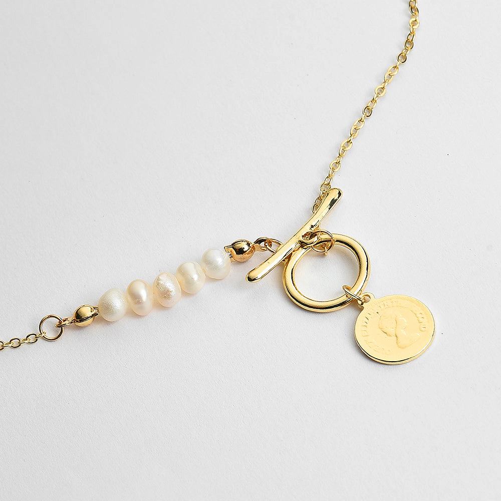 SOHI Women's Gold Link Chain Necklace