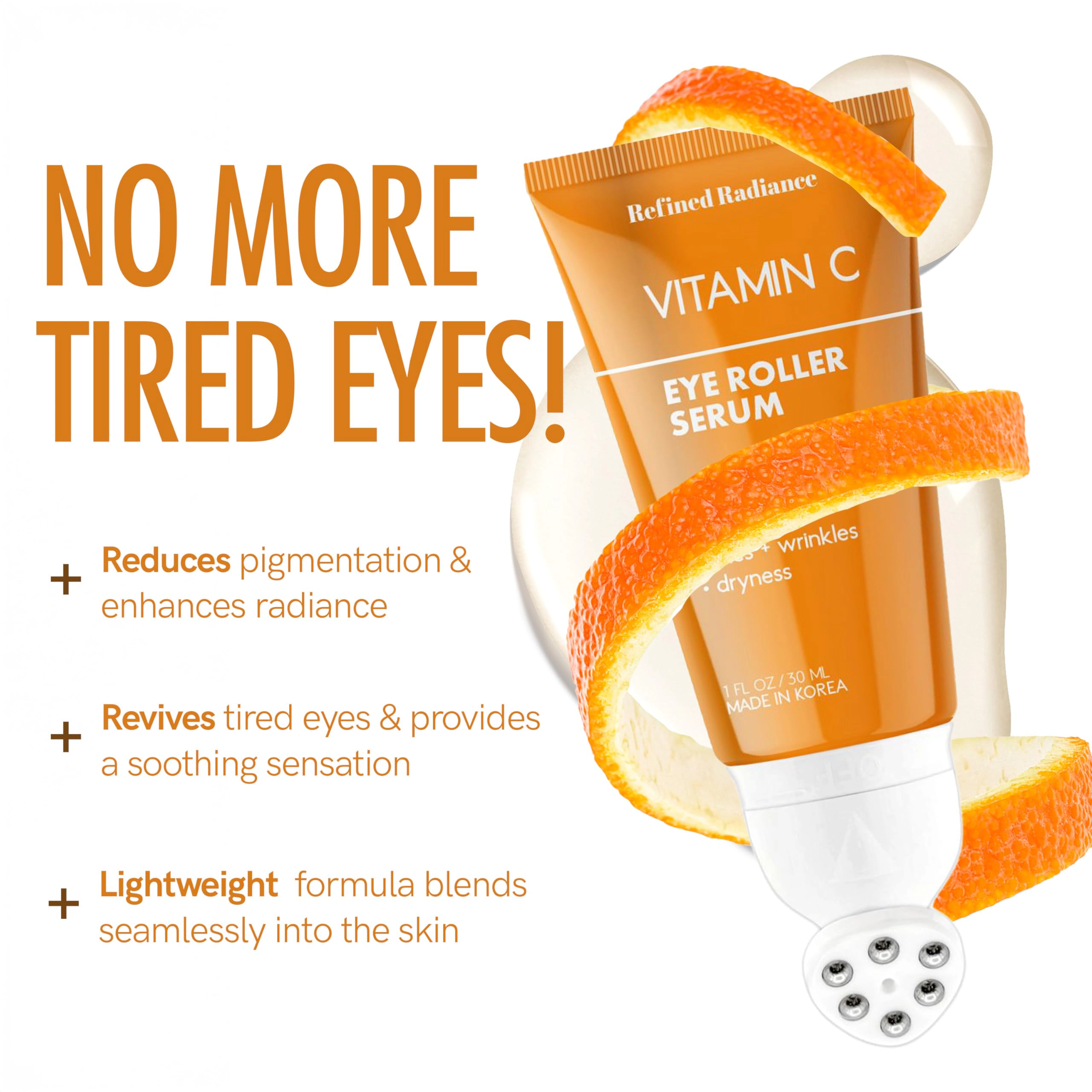 Lovery Korean Skincare Vitamin C Eye Roller Serum - Hydrating Under Eye Treatment