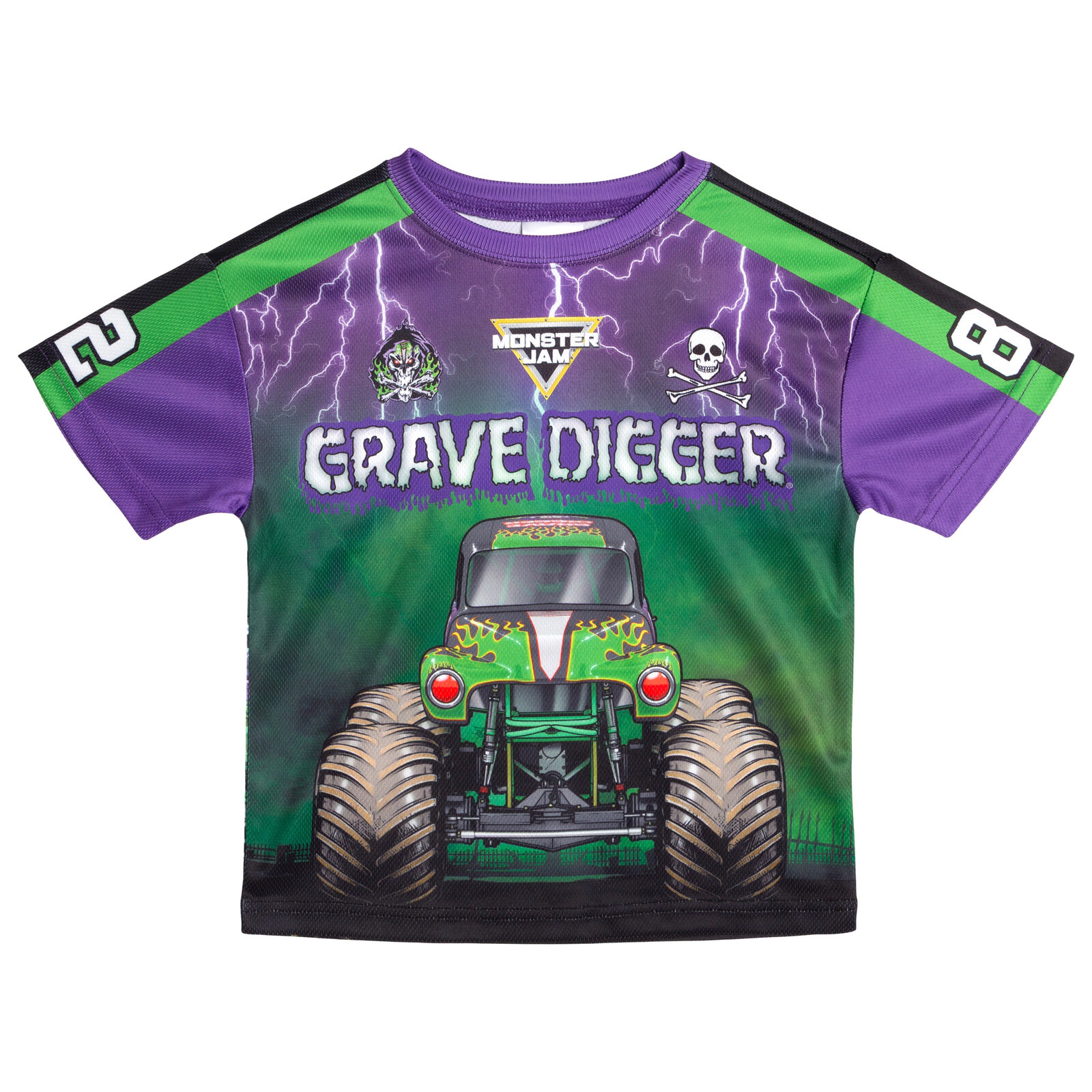 Monster Jam Grave Digger Boys' Athletic 2-Piece T-Shirt and Joggers Set