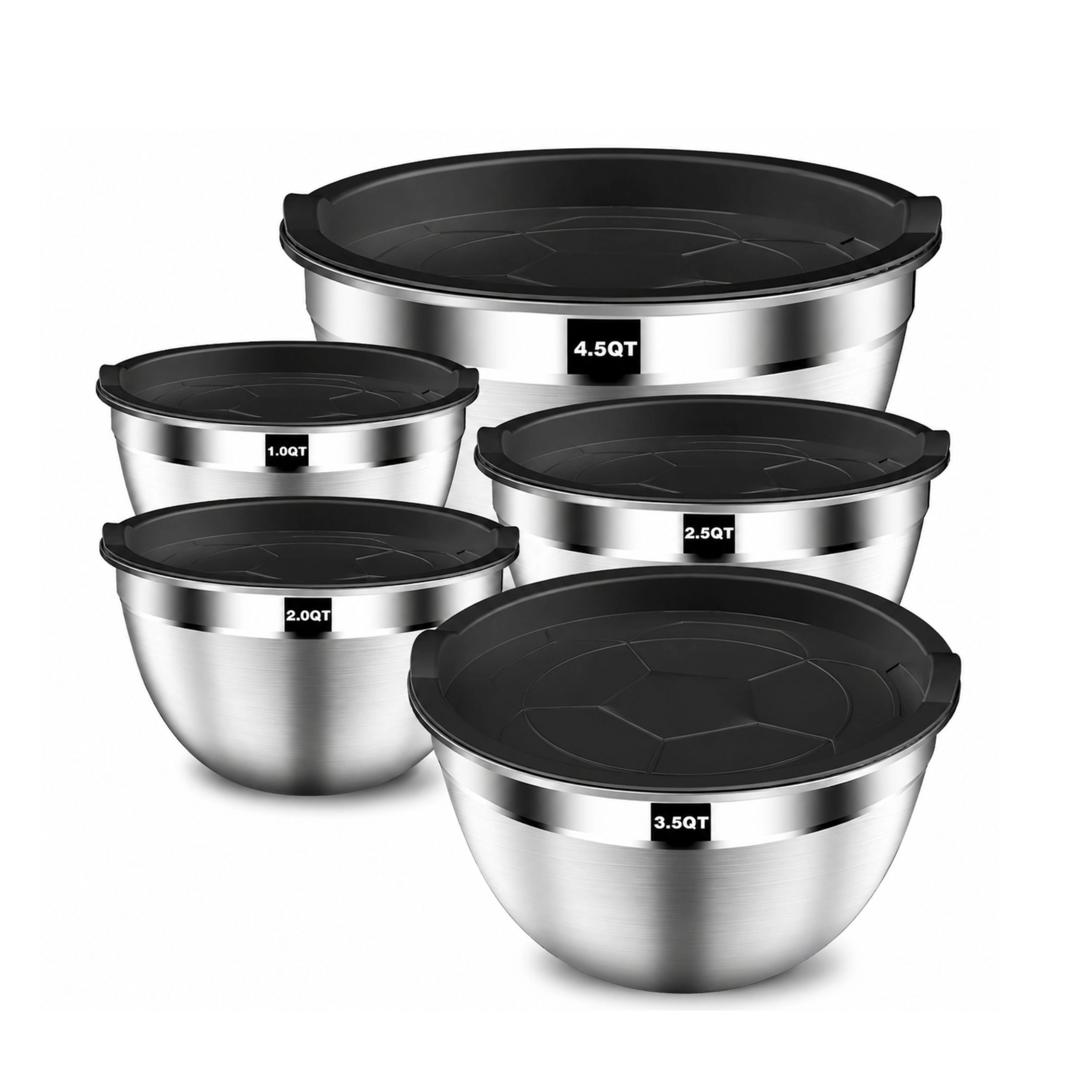 Stock Preferred Stainless Steel Mixing Bowls with Lids Colander and Strainer Set