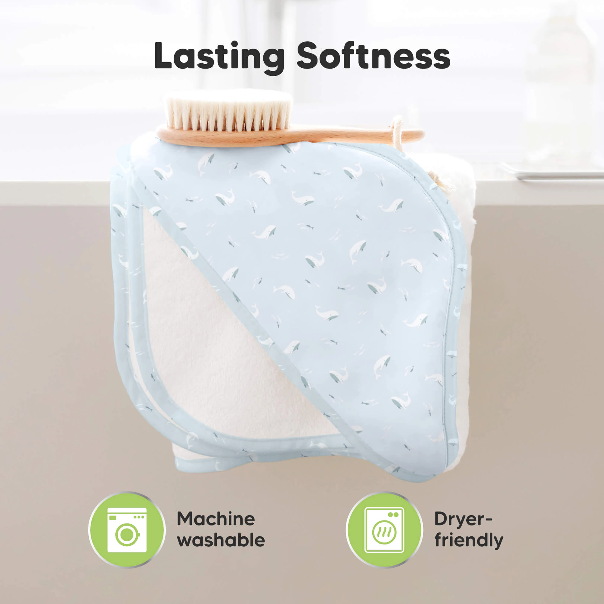 KeaBabies Luxe Baby Hooded Towel