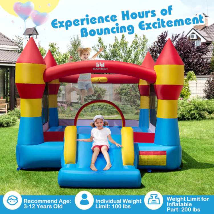 Hivvago Indoor Outdoor Blow-up Bouncy Castle with 550W Blower for Yard