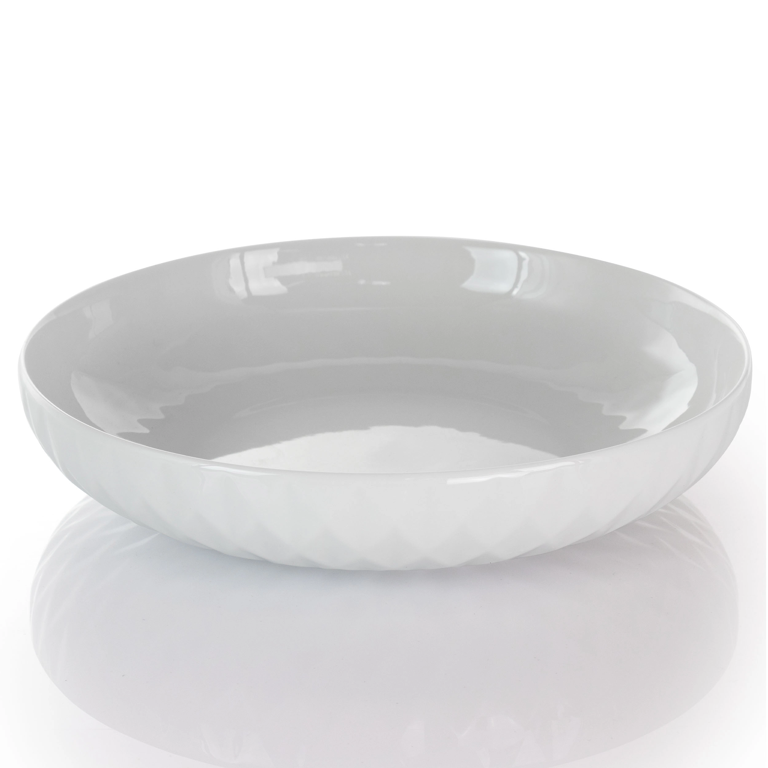 Elama Sienna 18 Piece Porcelain Dinnerware Set in White